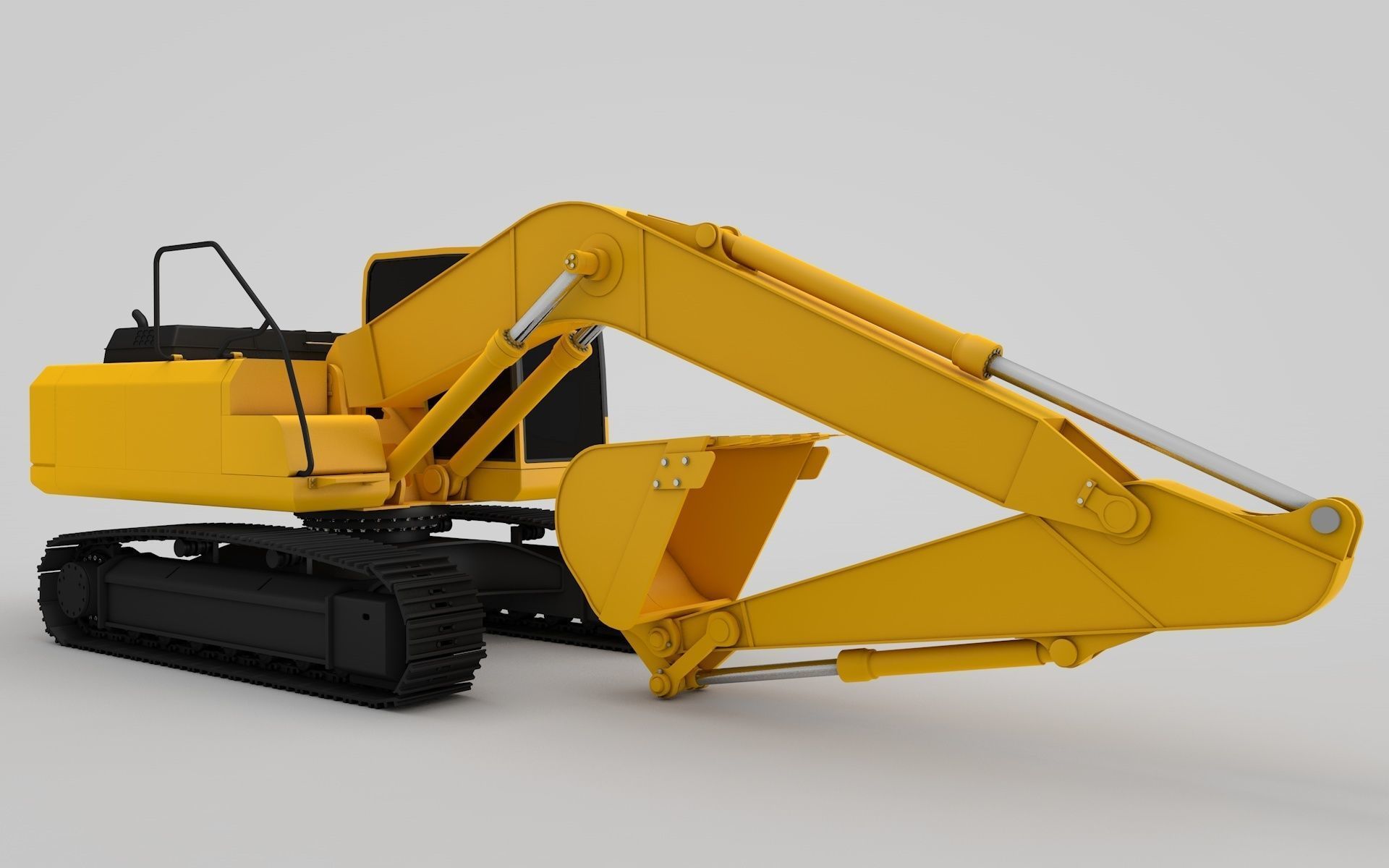 Crawler Excavators 3D model_8