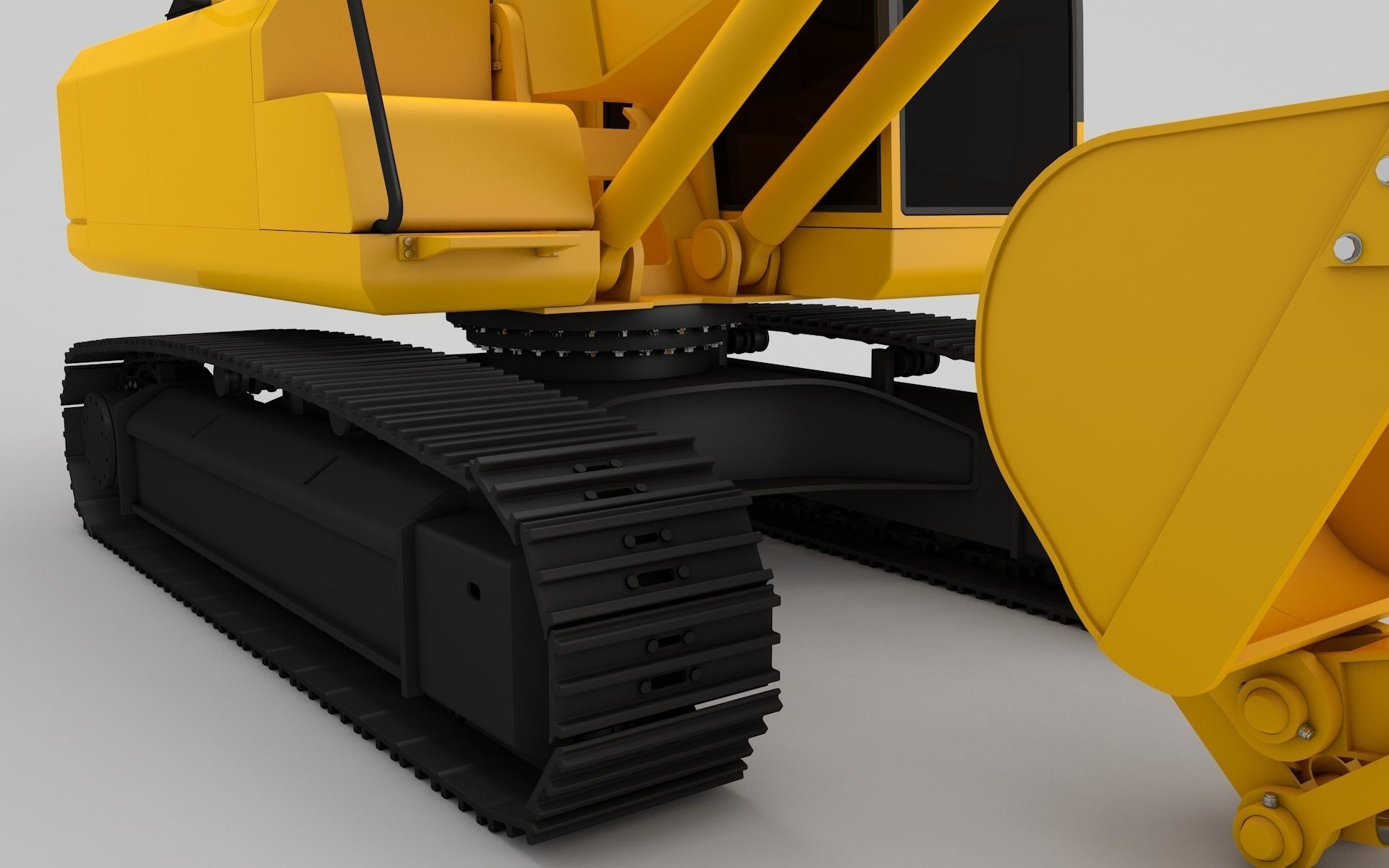 Crawler Excavators 3D model_12
