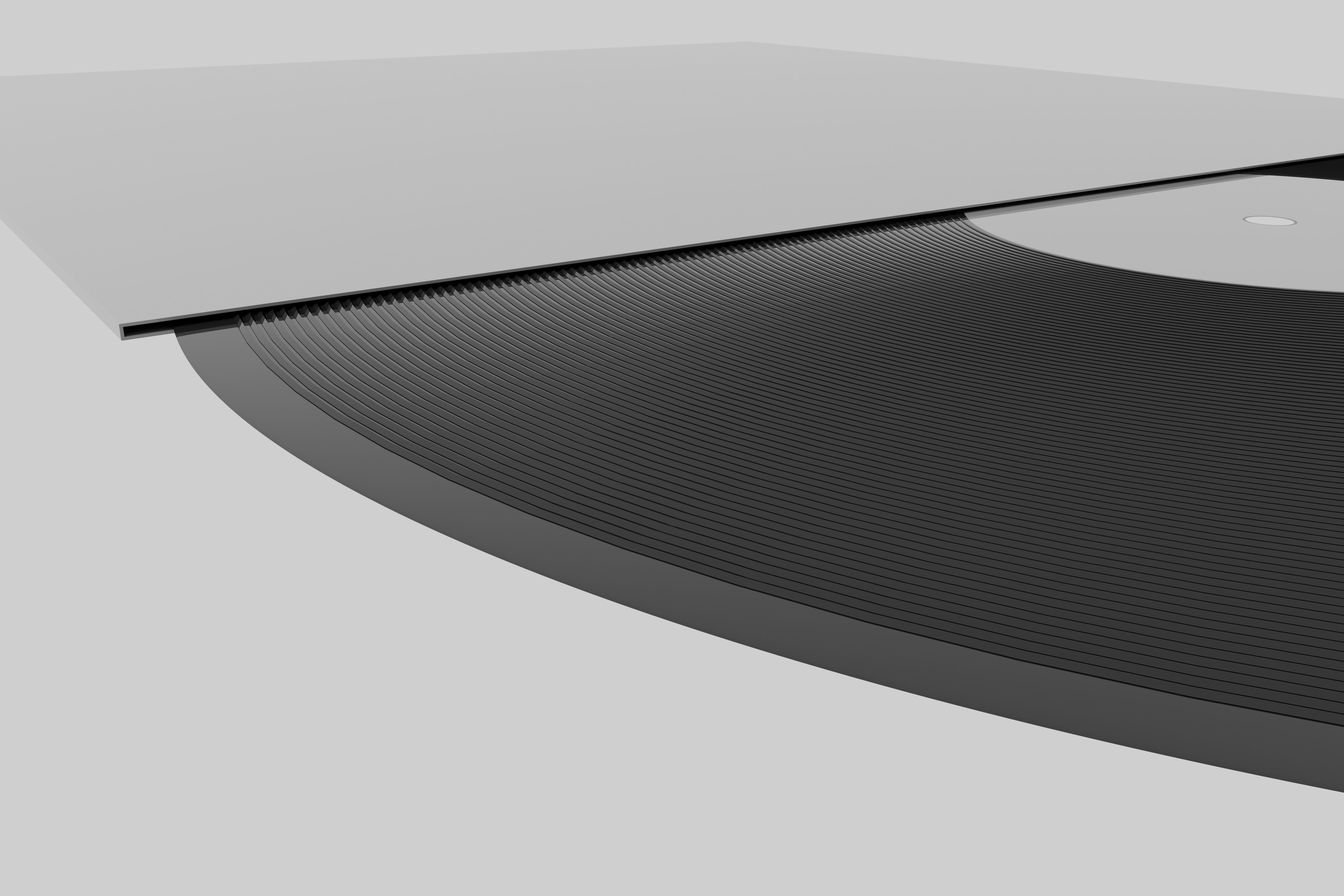 Vinyl record and box 3D model_1