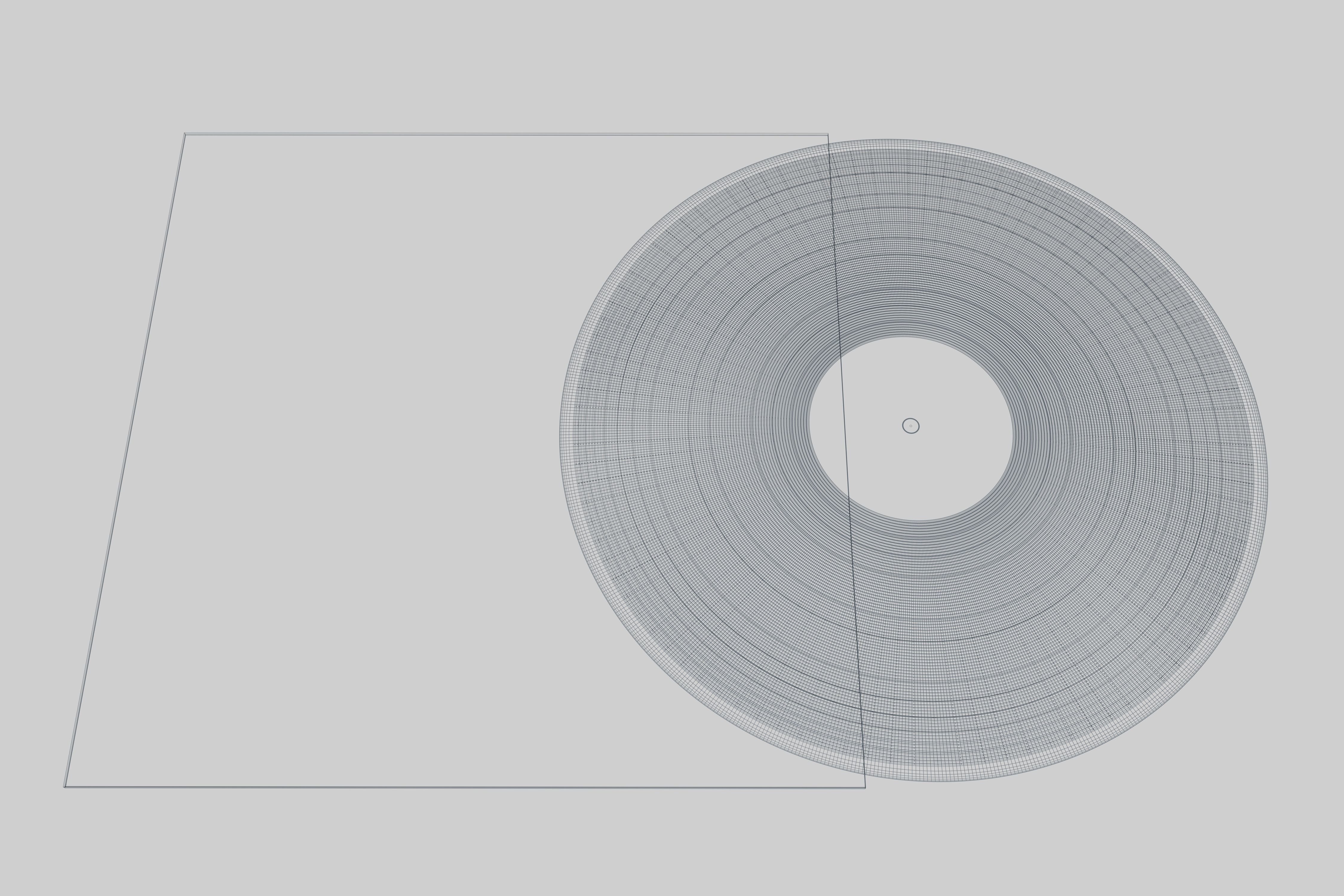 Vinyl record and box 3D model_2