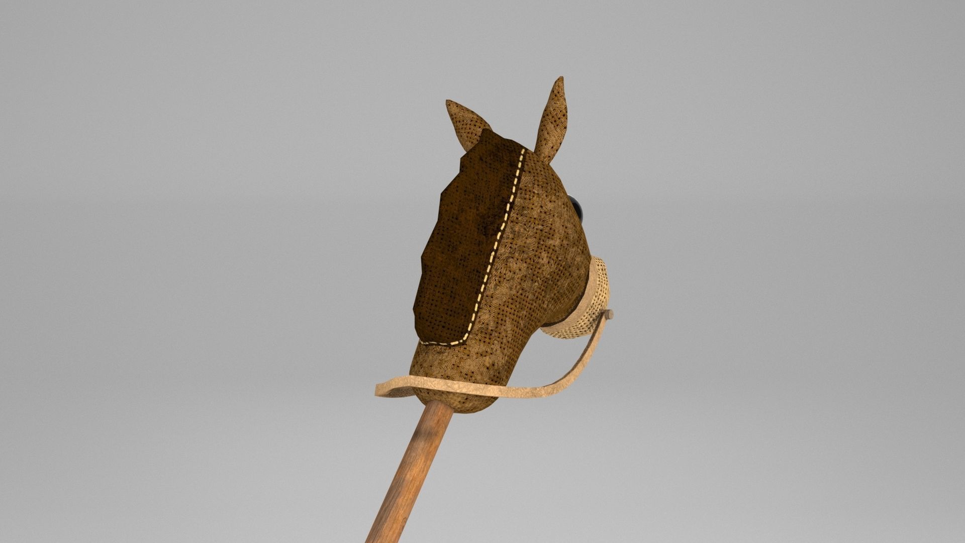 Stick Horses Low-poly 3D model_6