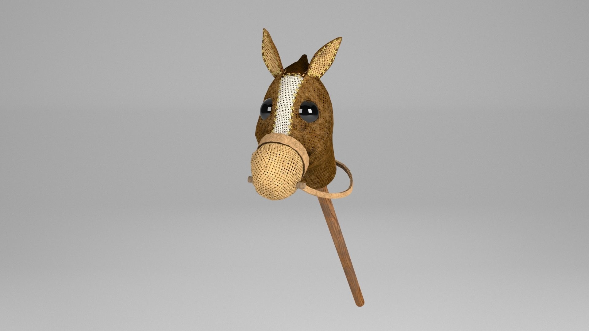 Stick Horses Low-poly 3D model_3