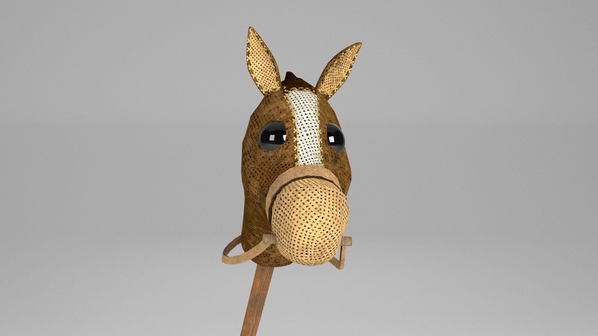 Stick Horses Low-poly 3D model_5