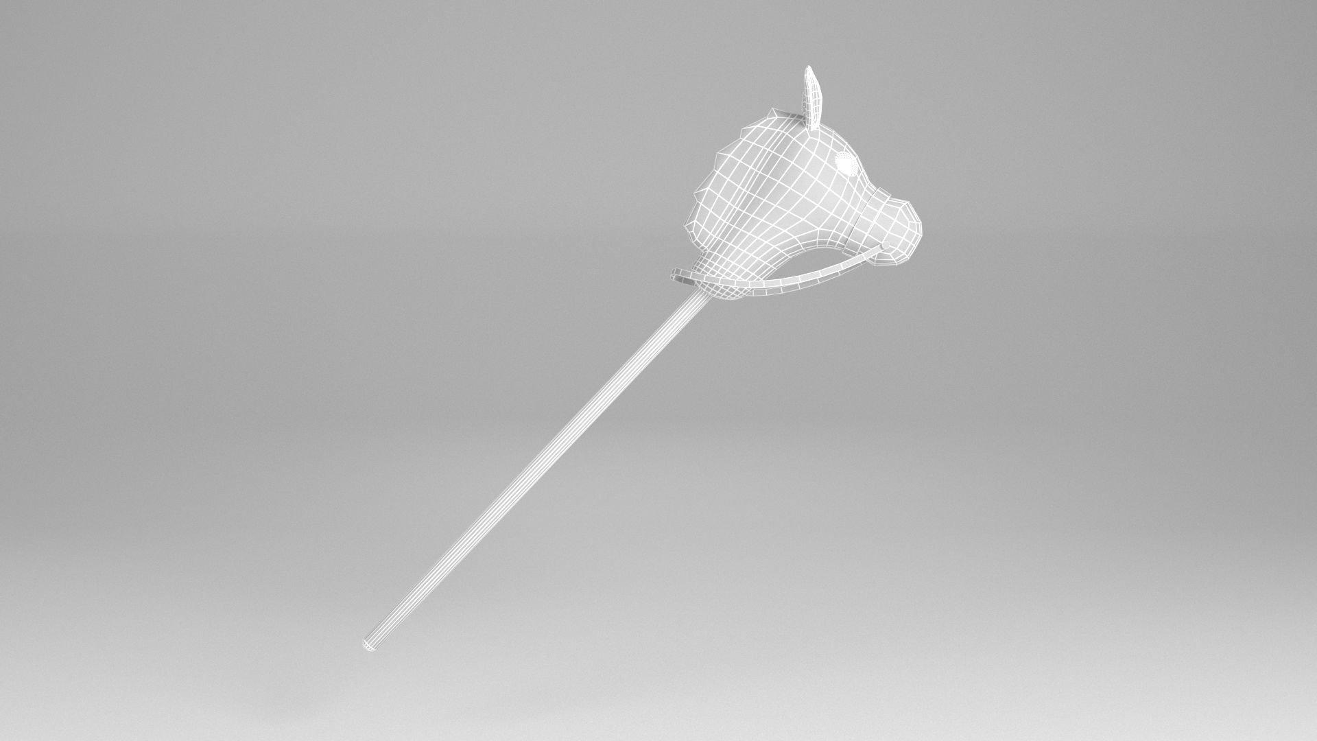 Stick Horses Low-poly 3D model_7