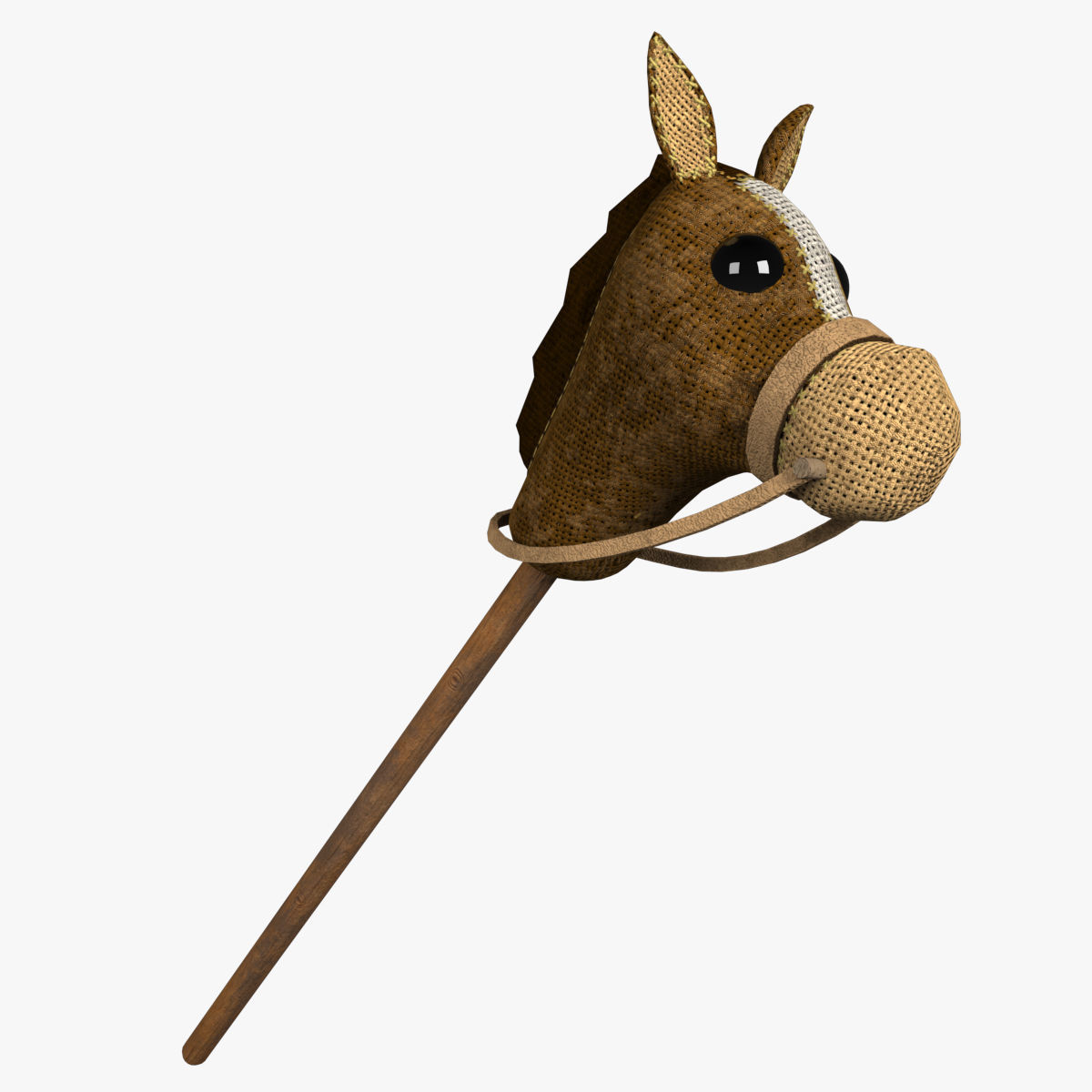 Stick Horses Low-poly 3D model_10