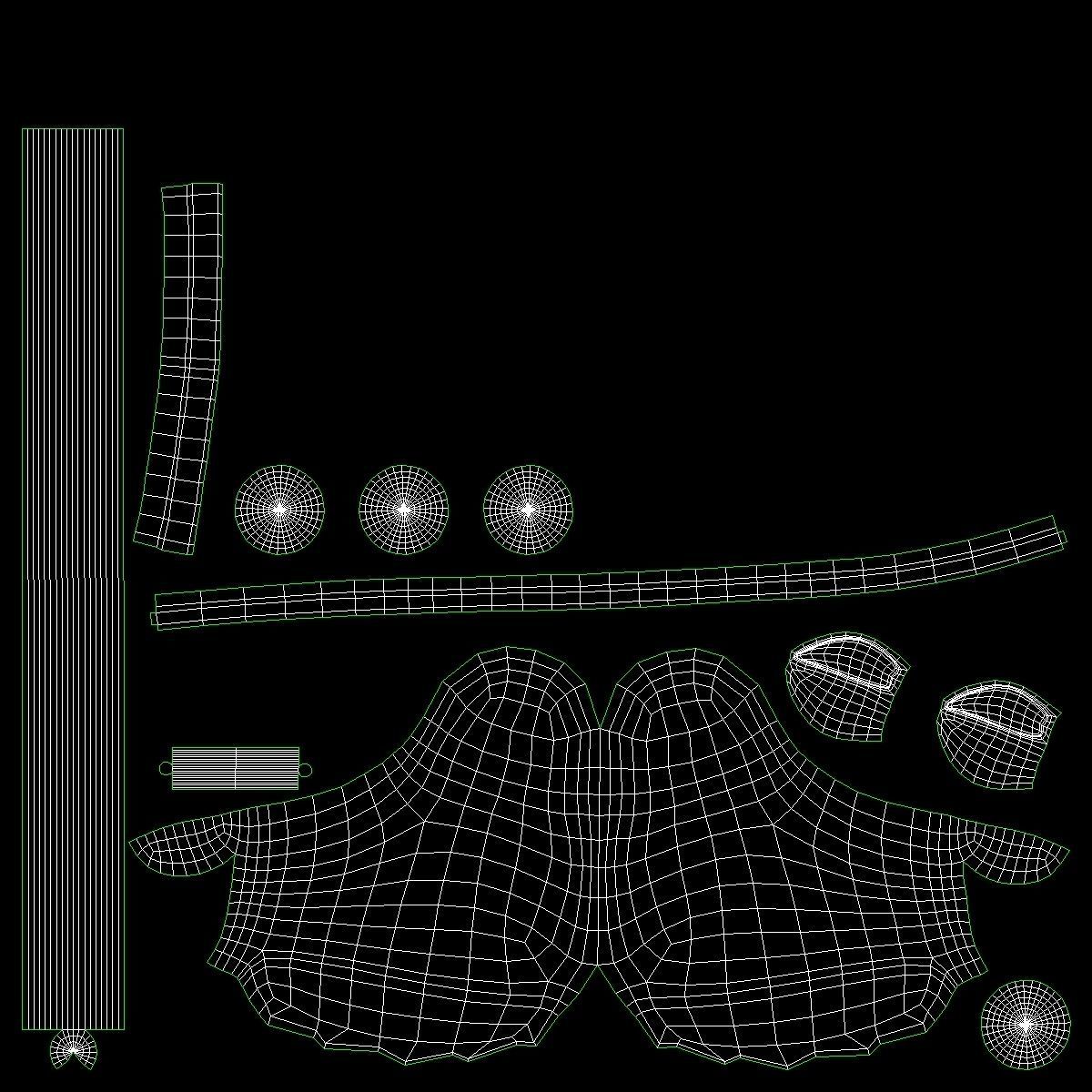 Stick Horses Low-poly 3D model_11