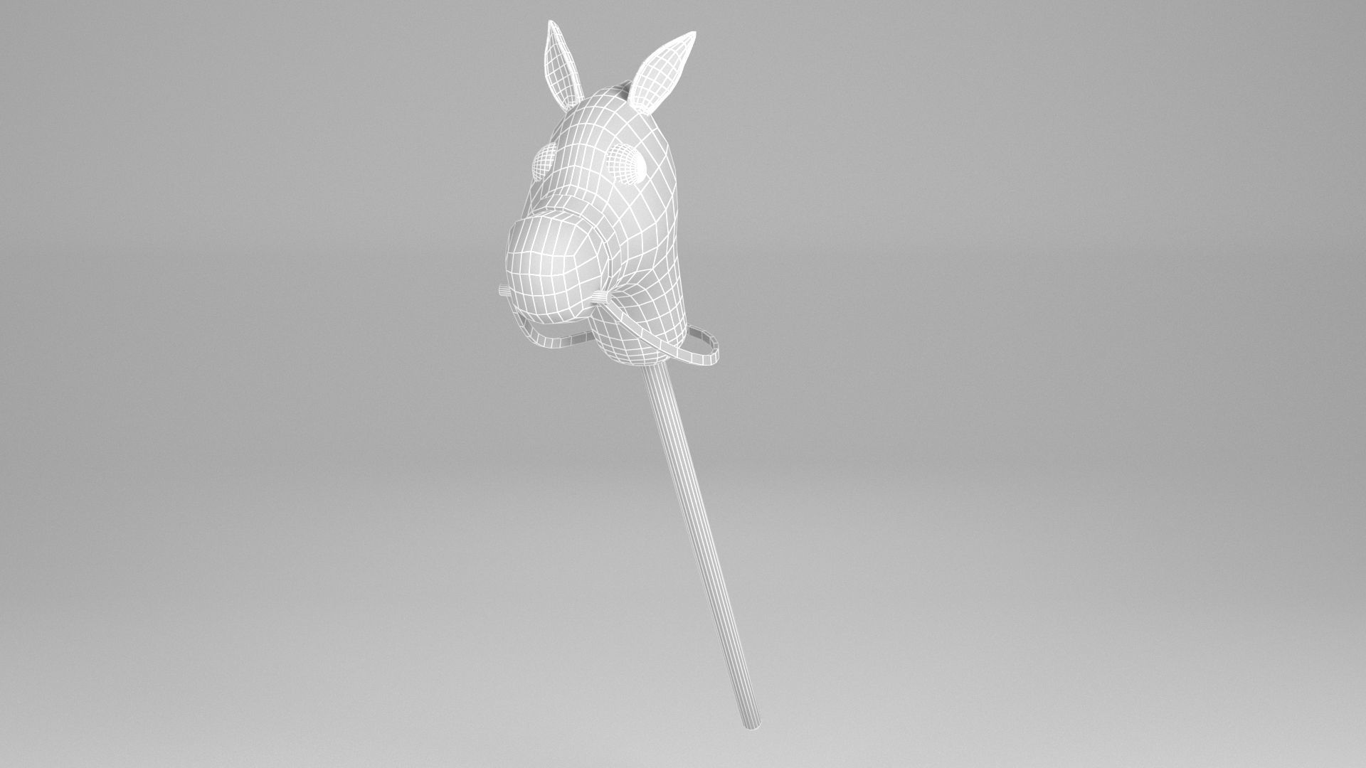 Stick Horses Low-poly 3D model_8