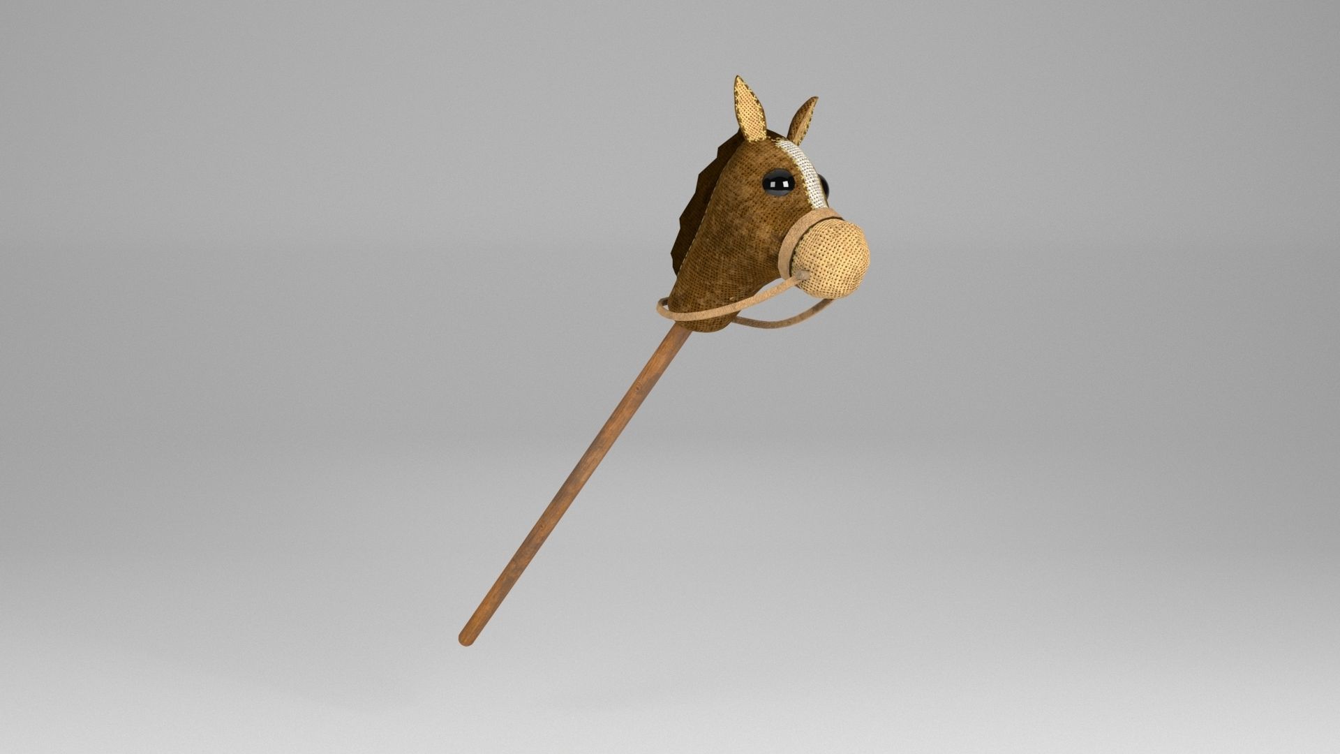 Stick Horses Low-poly 3D model_2