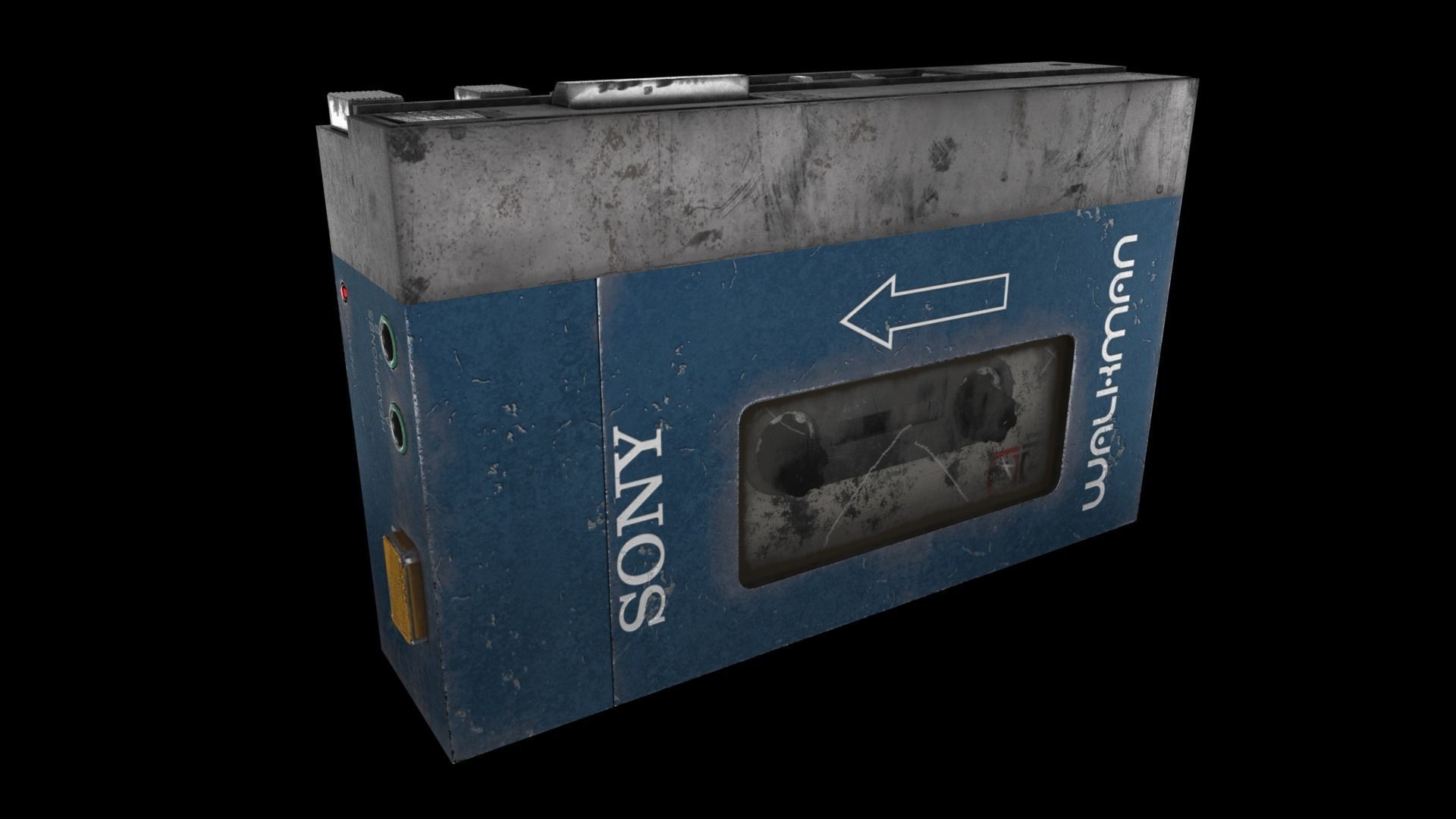 Walkman sony tape box 3D model_2