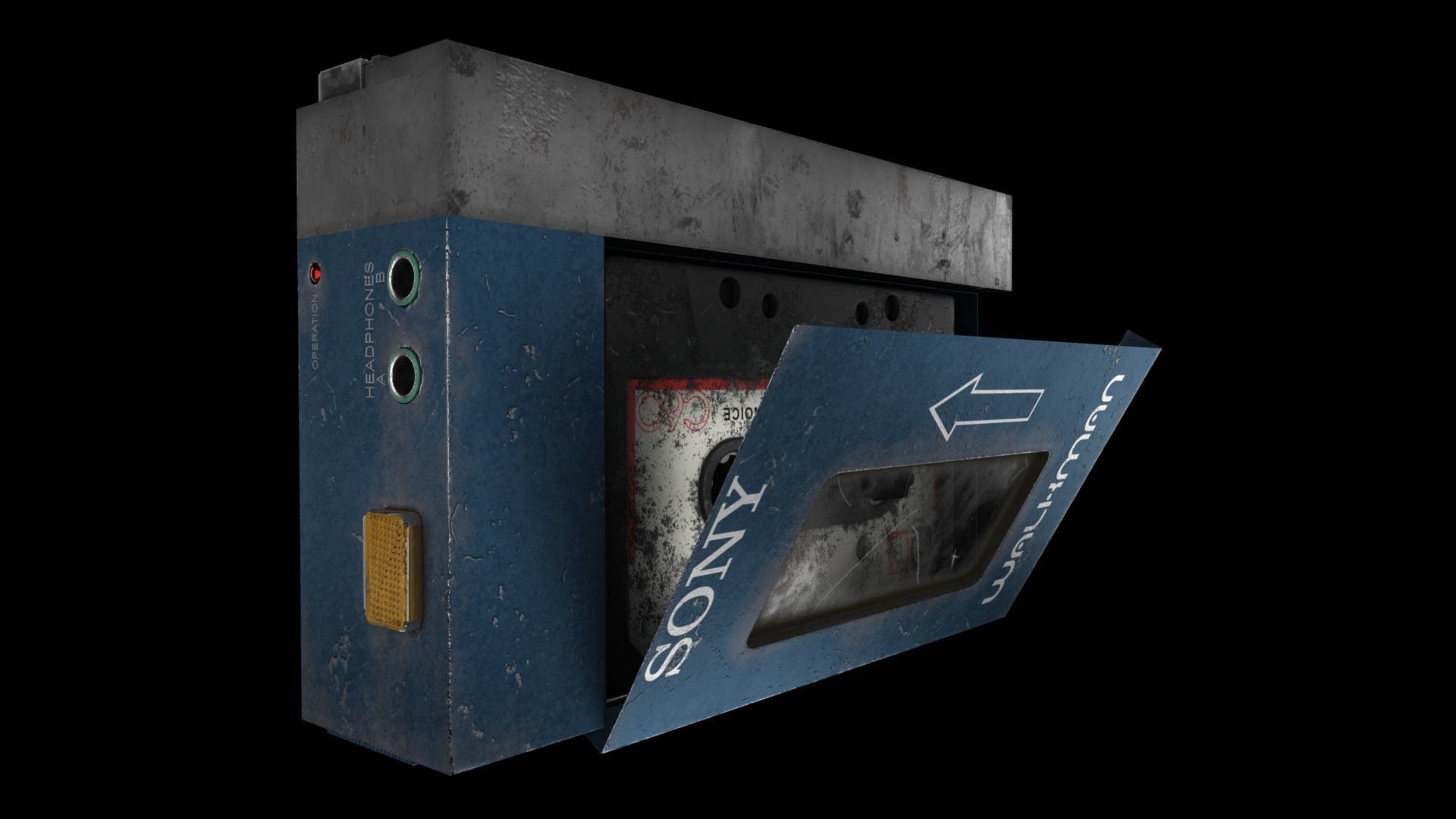 Walkman sony tape box 3D model_3