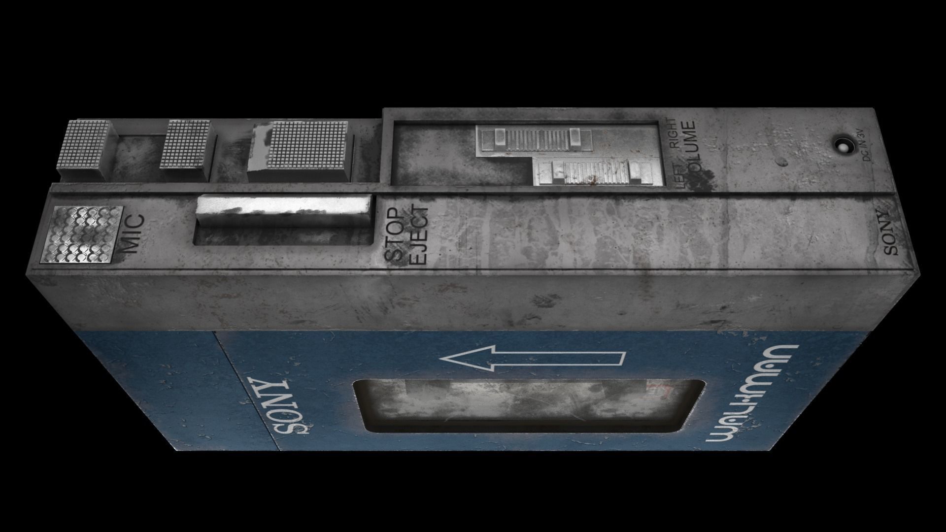 Walkman sony tape box 3D model_5