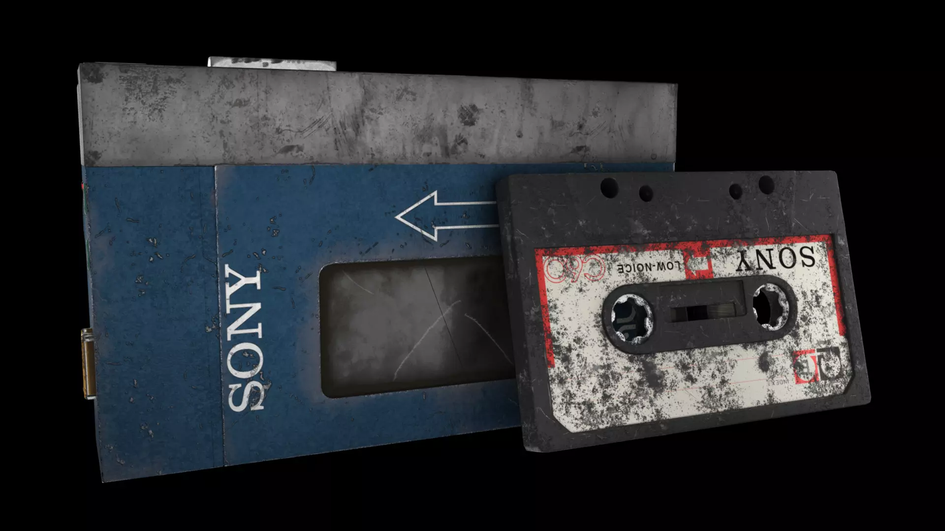 Walkman sony tape box 3D model_0