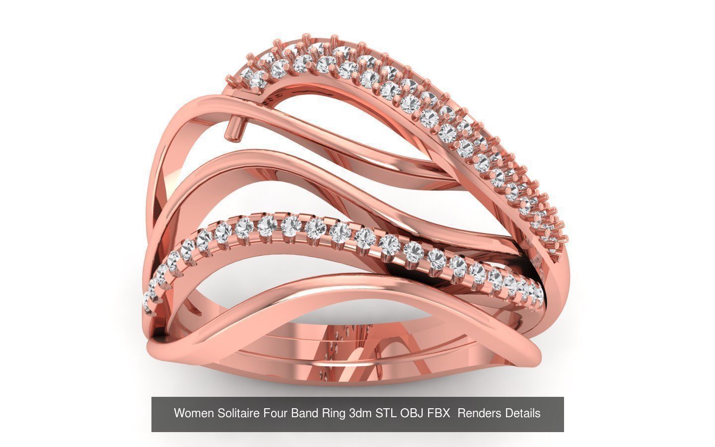 49 Solitaire Wedding Engagement Four Band Rings Collection _16