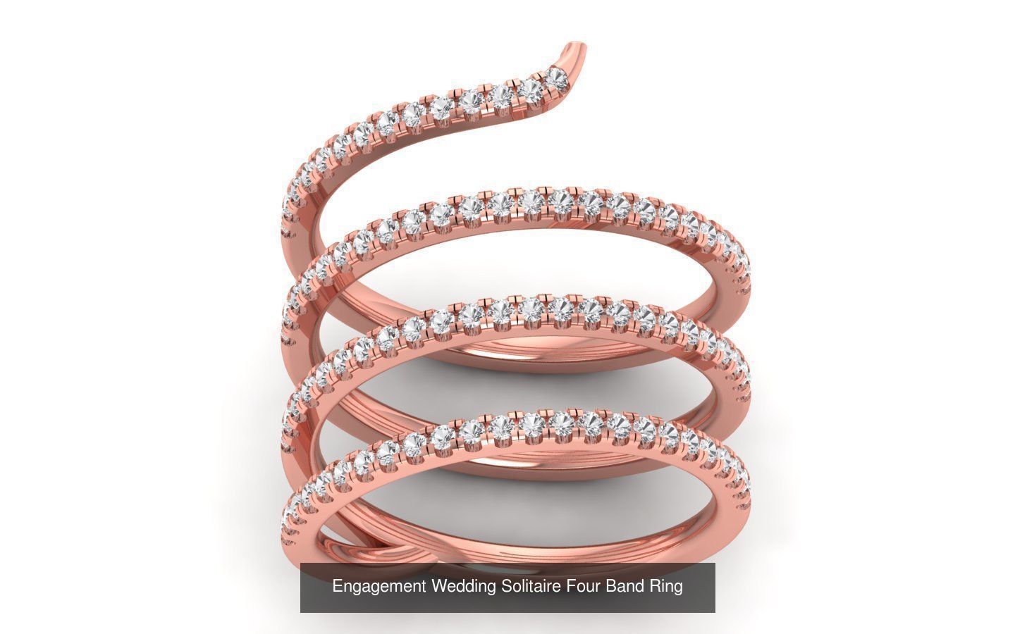 49 Solitaire Wedding Engagement Four Band Rings Collection _50