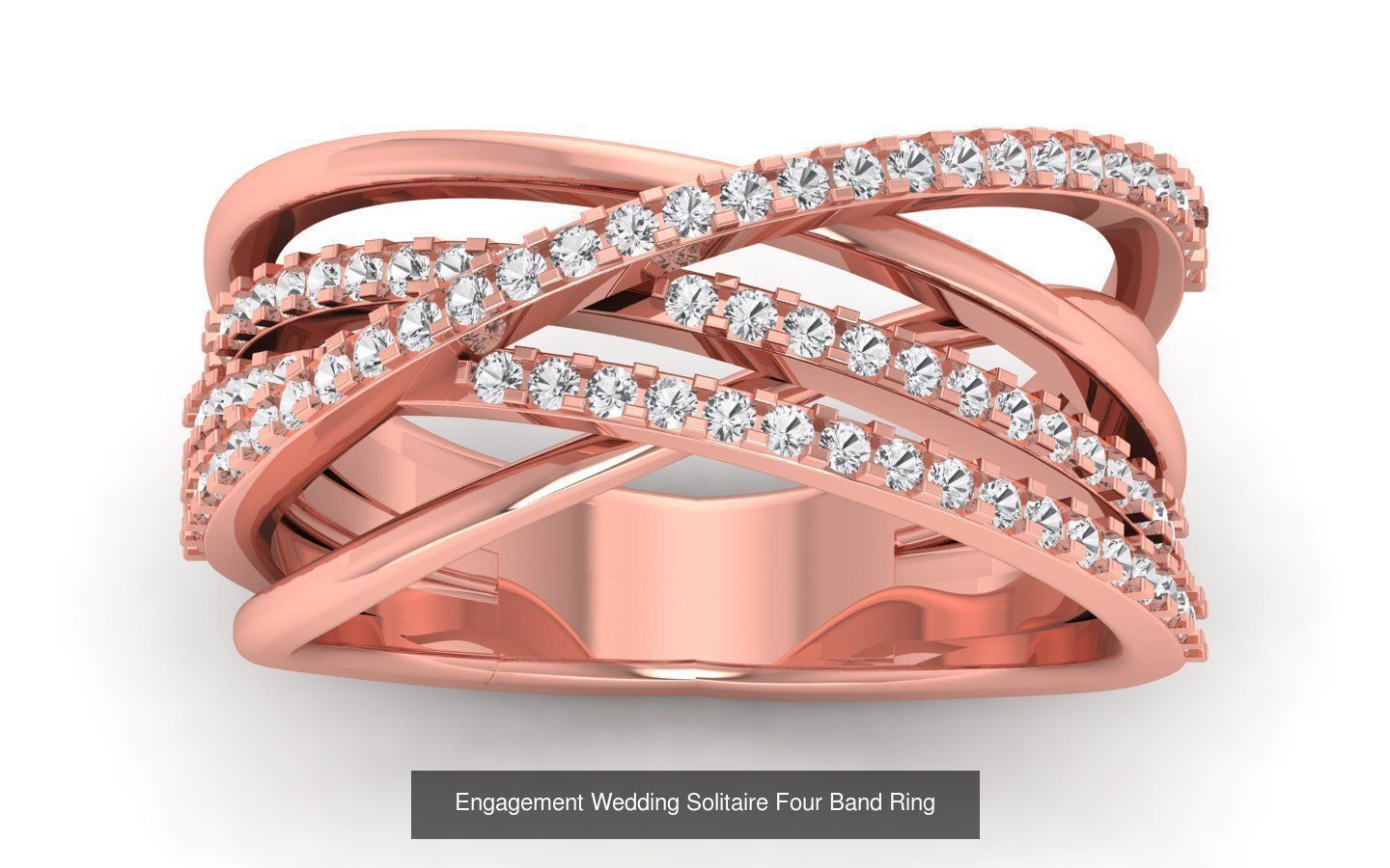 49 Solitaire Wedding Engagement Four Band Rings Collection _47