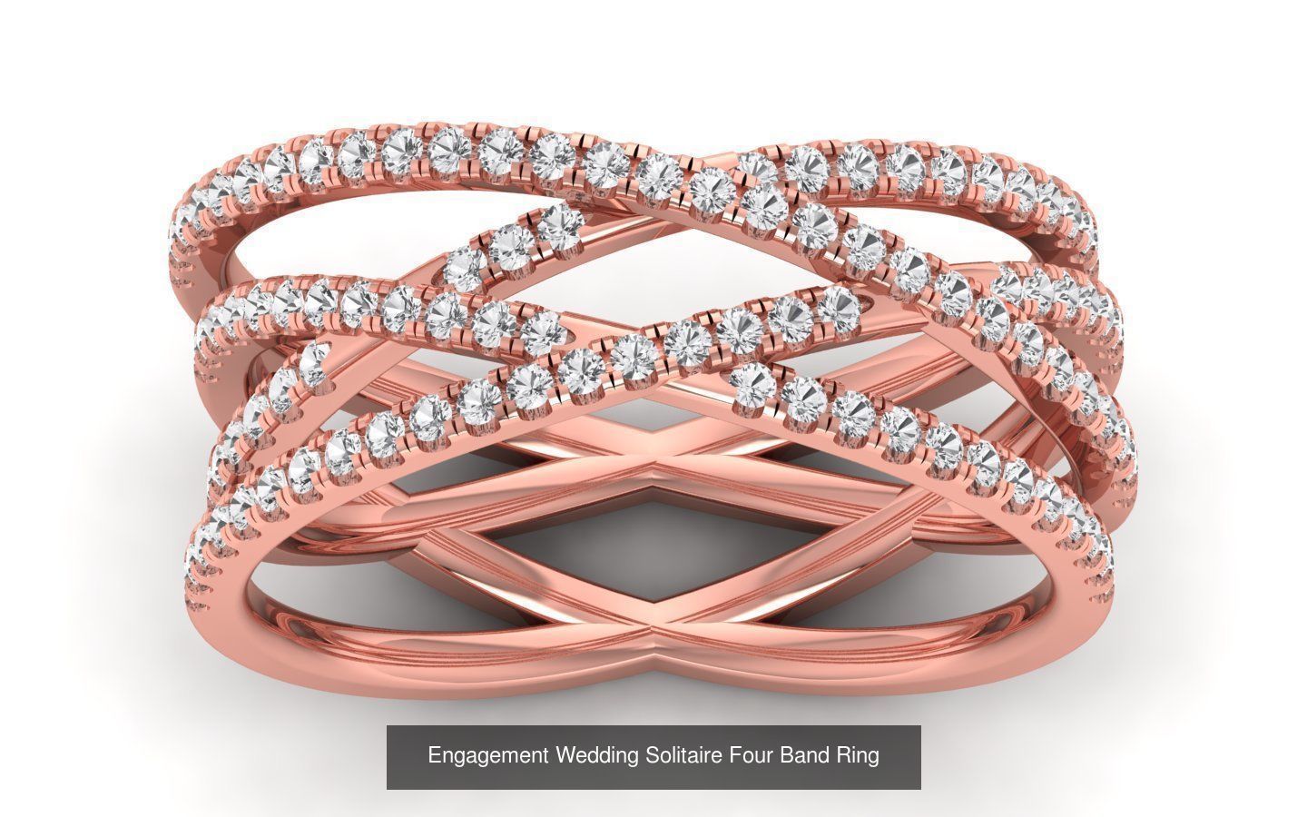 49 Solitaire Wedding Engagement Four Band Rings Collection _51