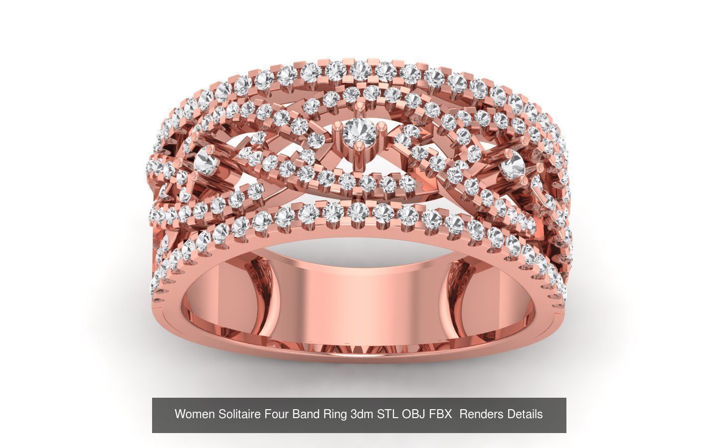 49 Solitaire Wedding Engagement Four Band Rings Collection _14