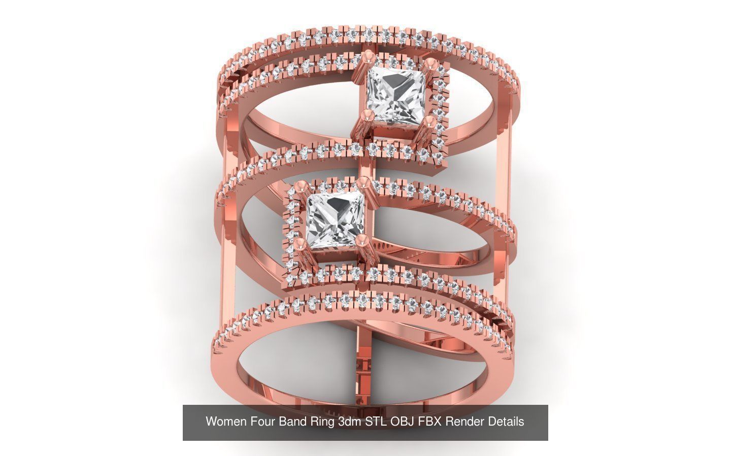 49 Solitaire Wedding Engagement Four Band Rings Collection _55