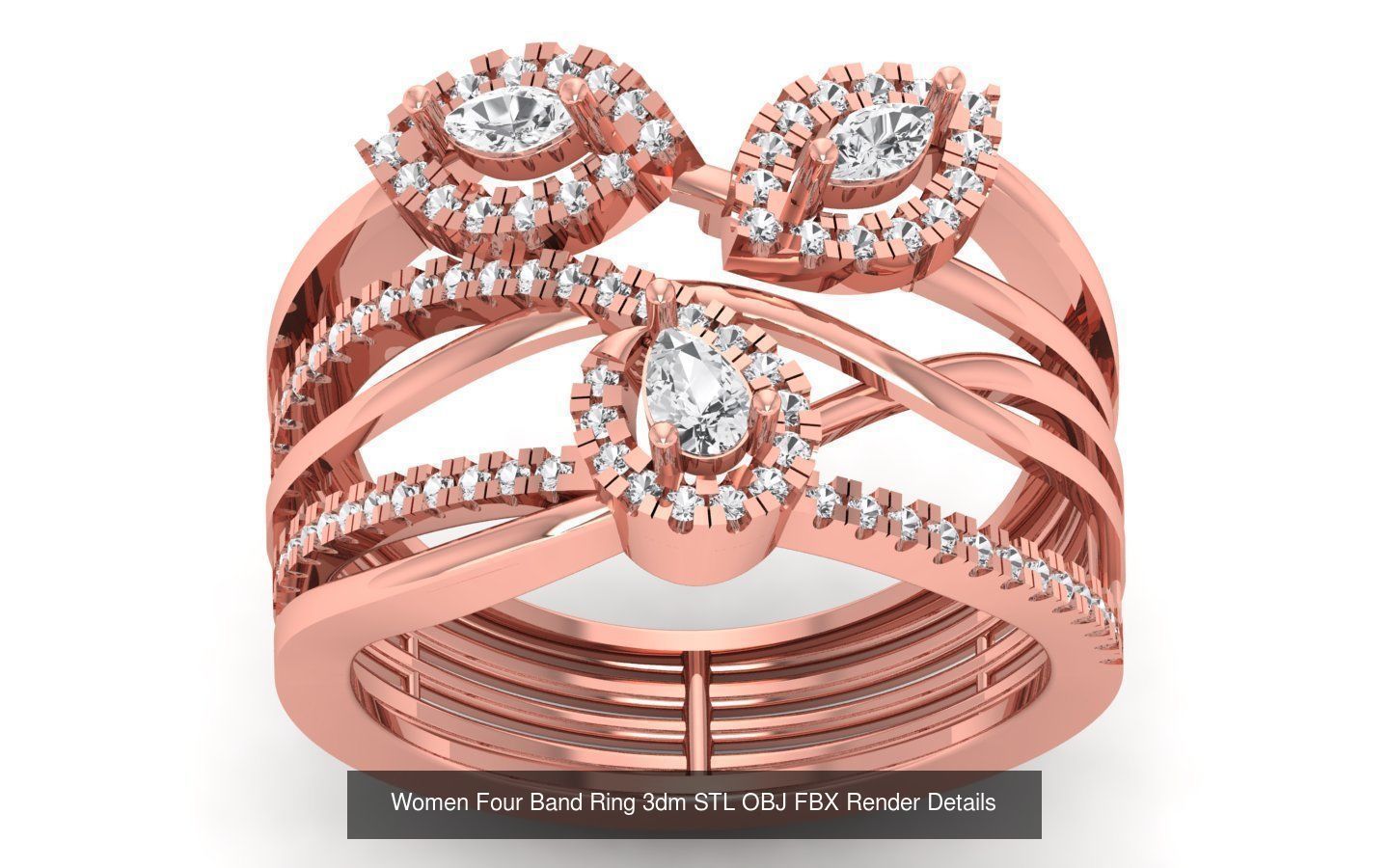 49 Solitaire Wedding Engagement Four Band Rings Collection _53