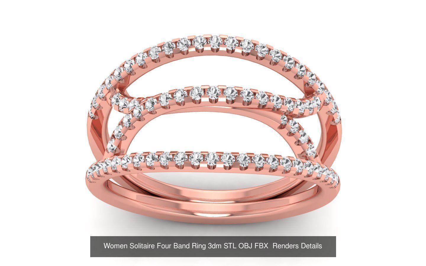 49 Solitaire Wedding Engagement Four Band Rings Collection _7