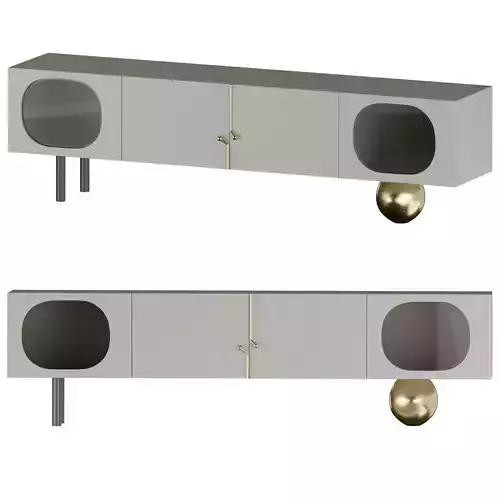 Modern TV Stand with Storage 3D model