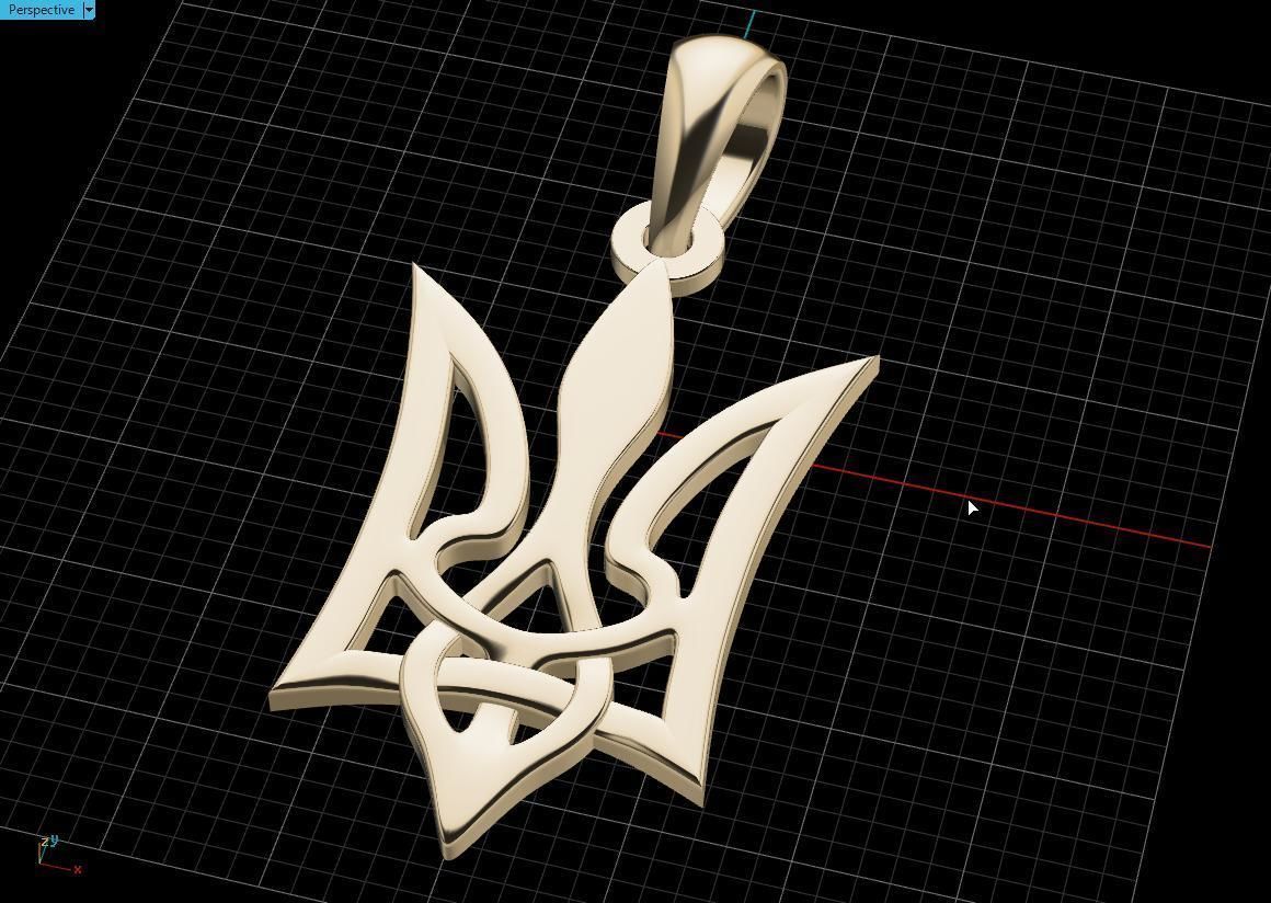 Ukrainian Trident 3D print model_3