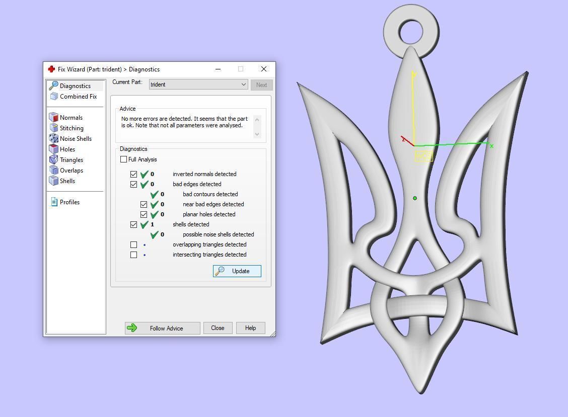 Ukrainian Trident 3D print model_20