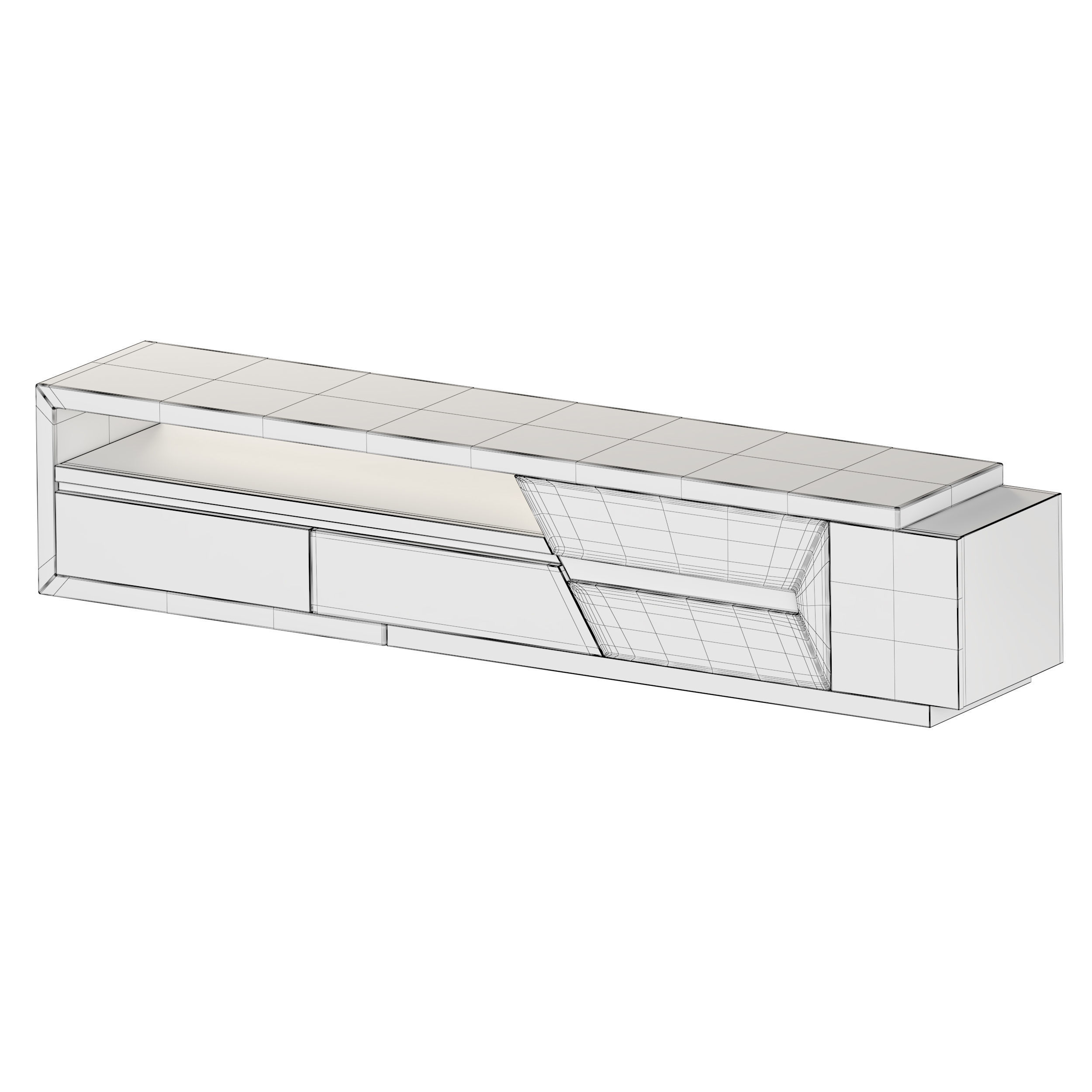 Modern Expandable Living Room Set  3D model_4