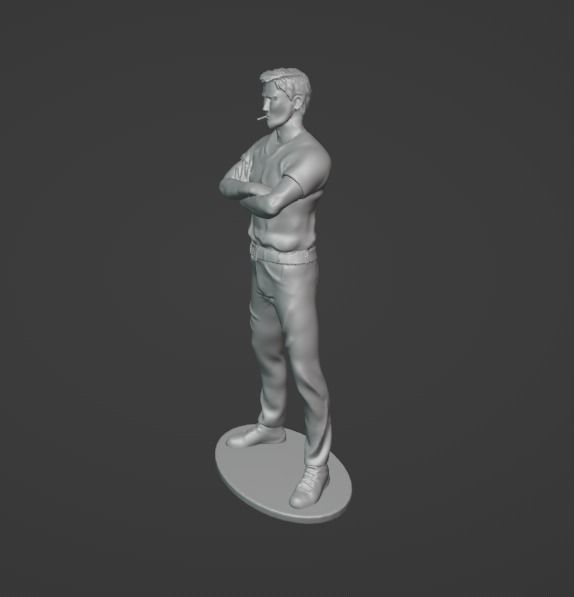 Bunta Fujiwara Initial D legend Anime ready to print 3D print model_7