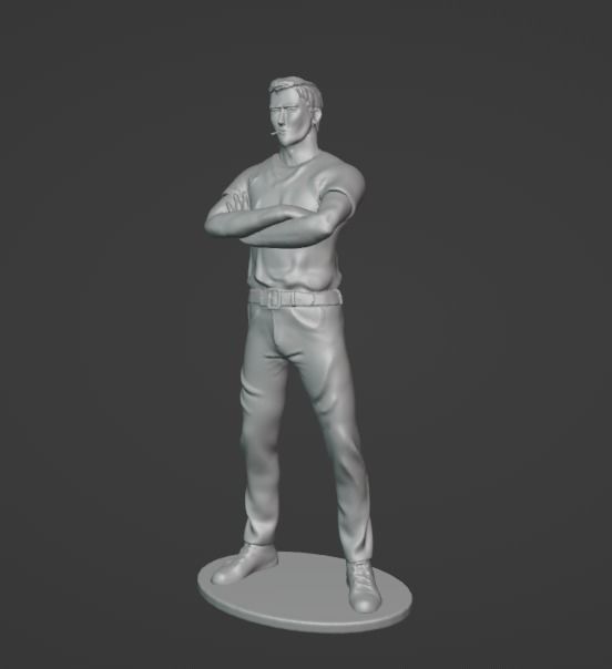 Bunta Fujiwara Initial D legend Anime ready to print 3D print model_3