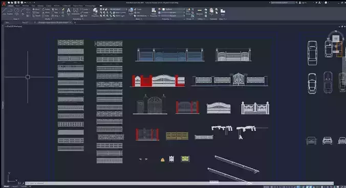 Autocad blocks library model 2D 3D model