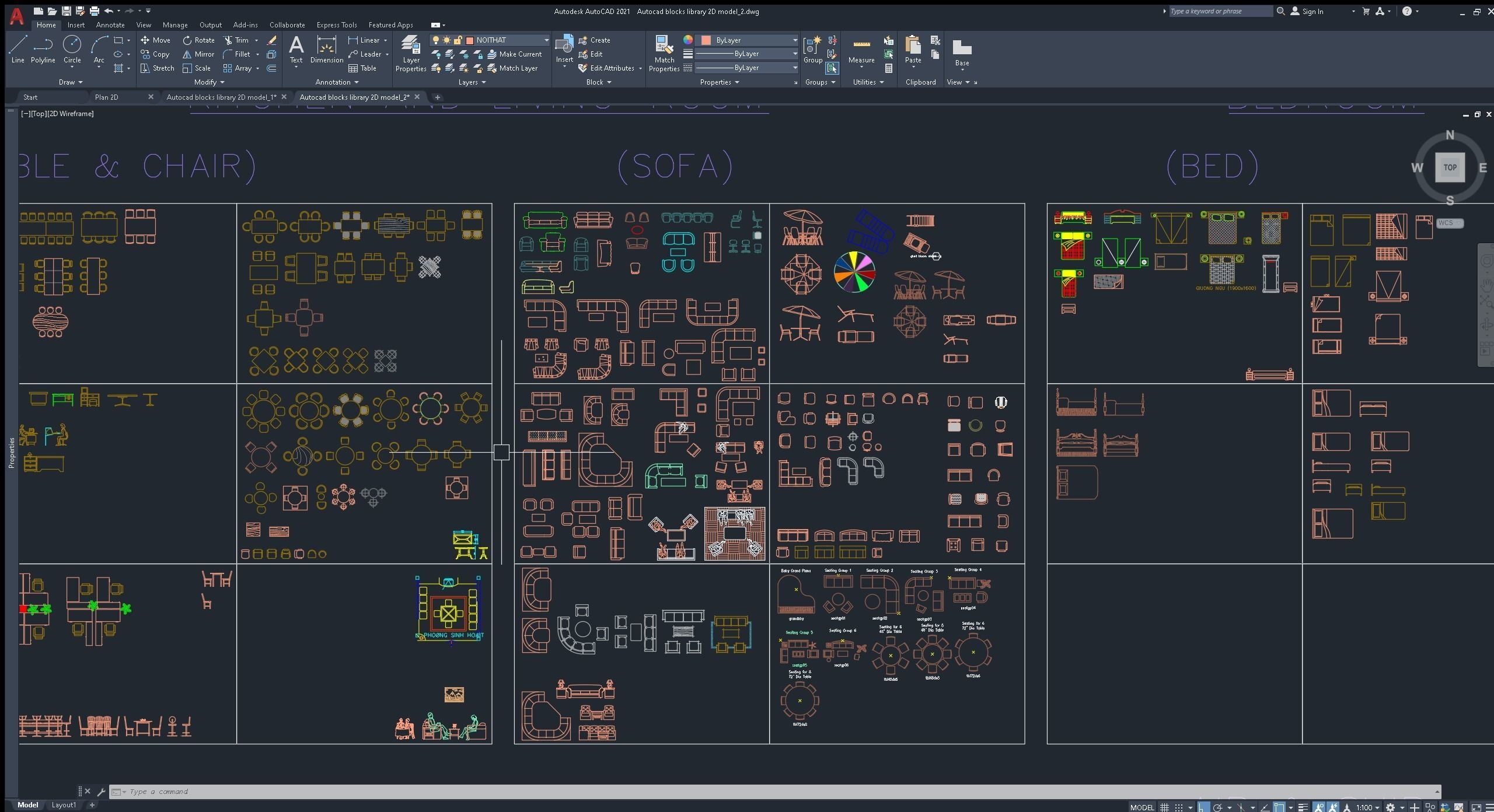 Autocad blocks library model 2D 3D model_6