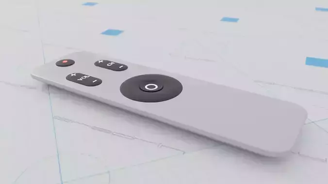 Remote control for TV or media player Low-poly 3D model