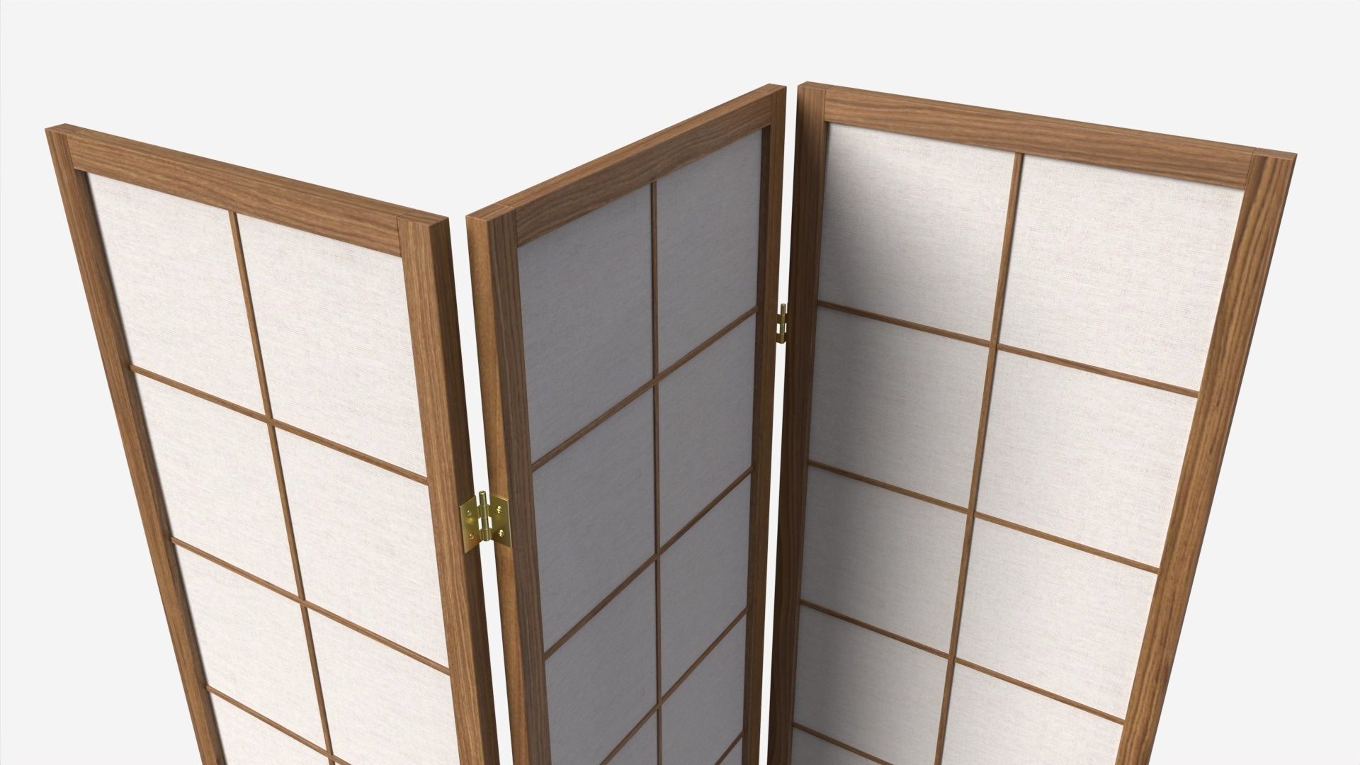 Folding screen Oriental 3D model_1