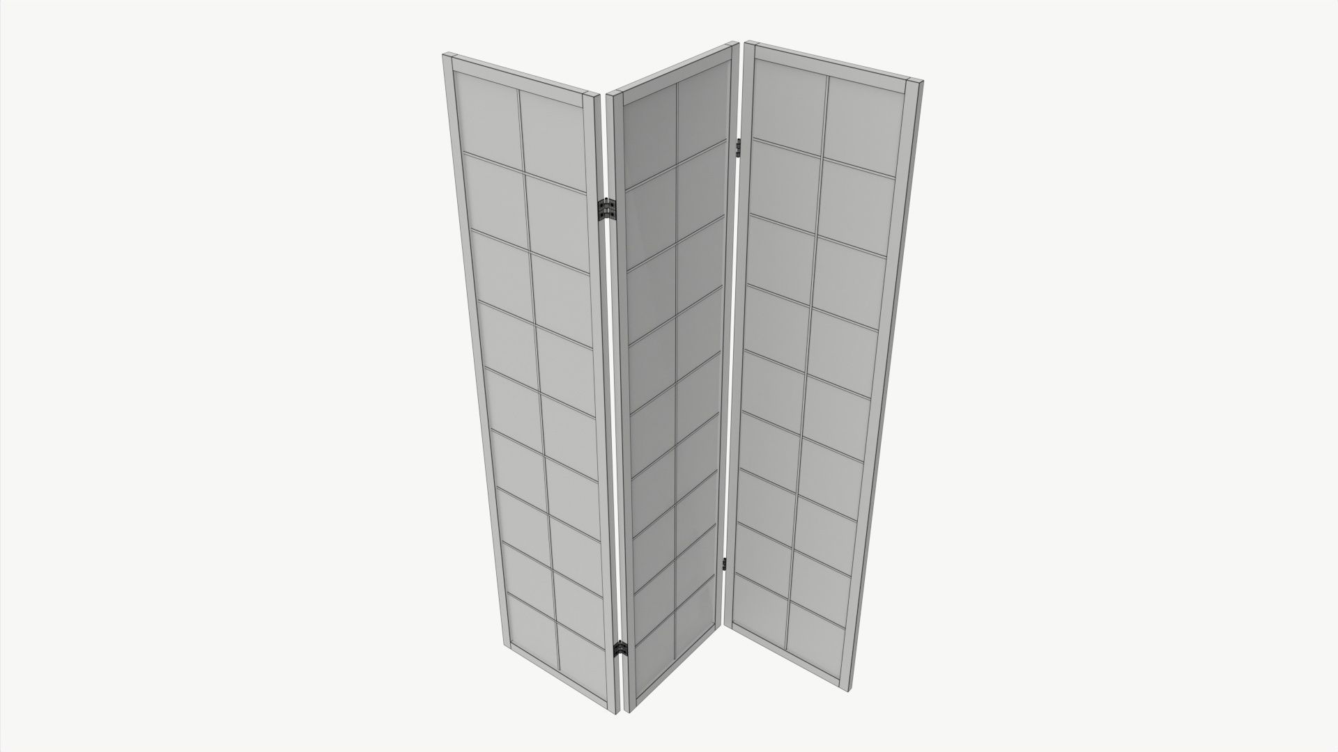 Folding screen Oriental 3D model_6