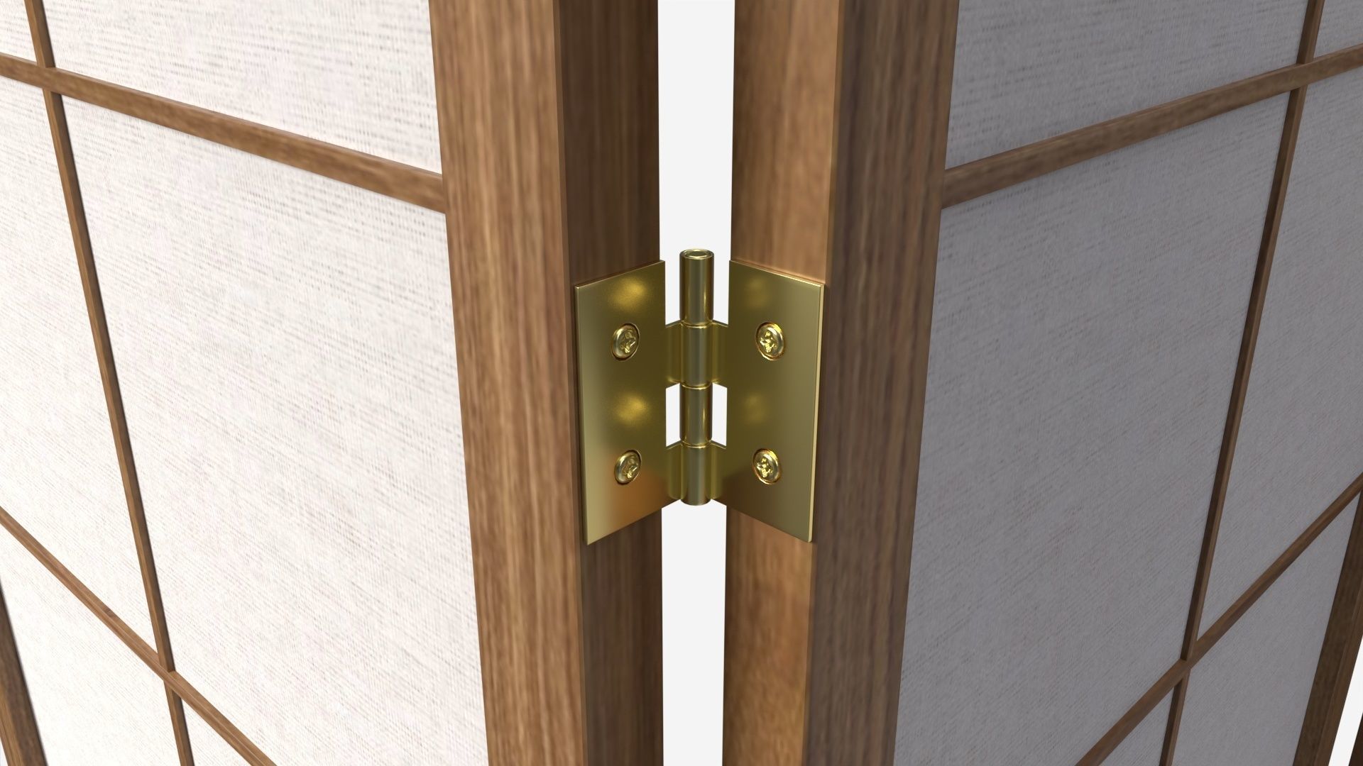 Folding screen Oriental 3D model_2