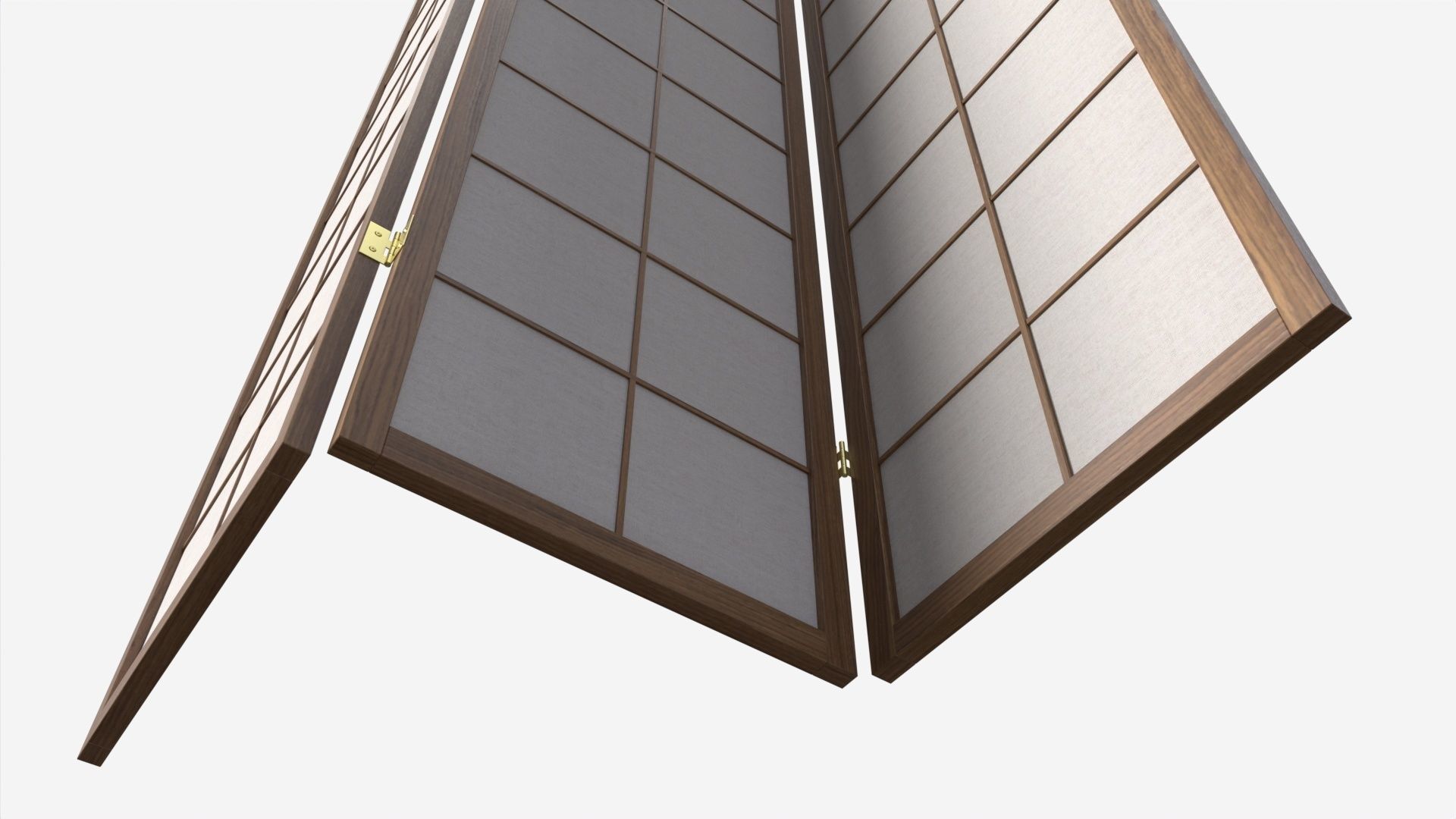 Folding screen Oriental 3D model_3