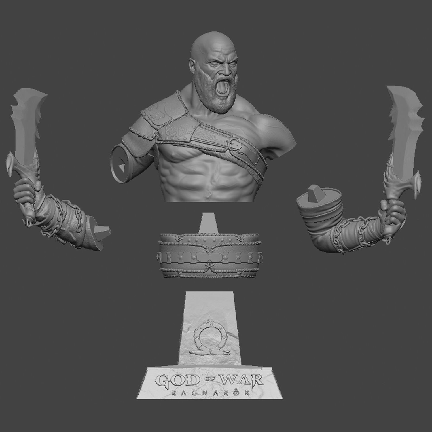 Kratos - God of War Ragnarok 3D print model_4