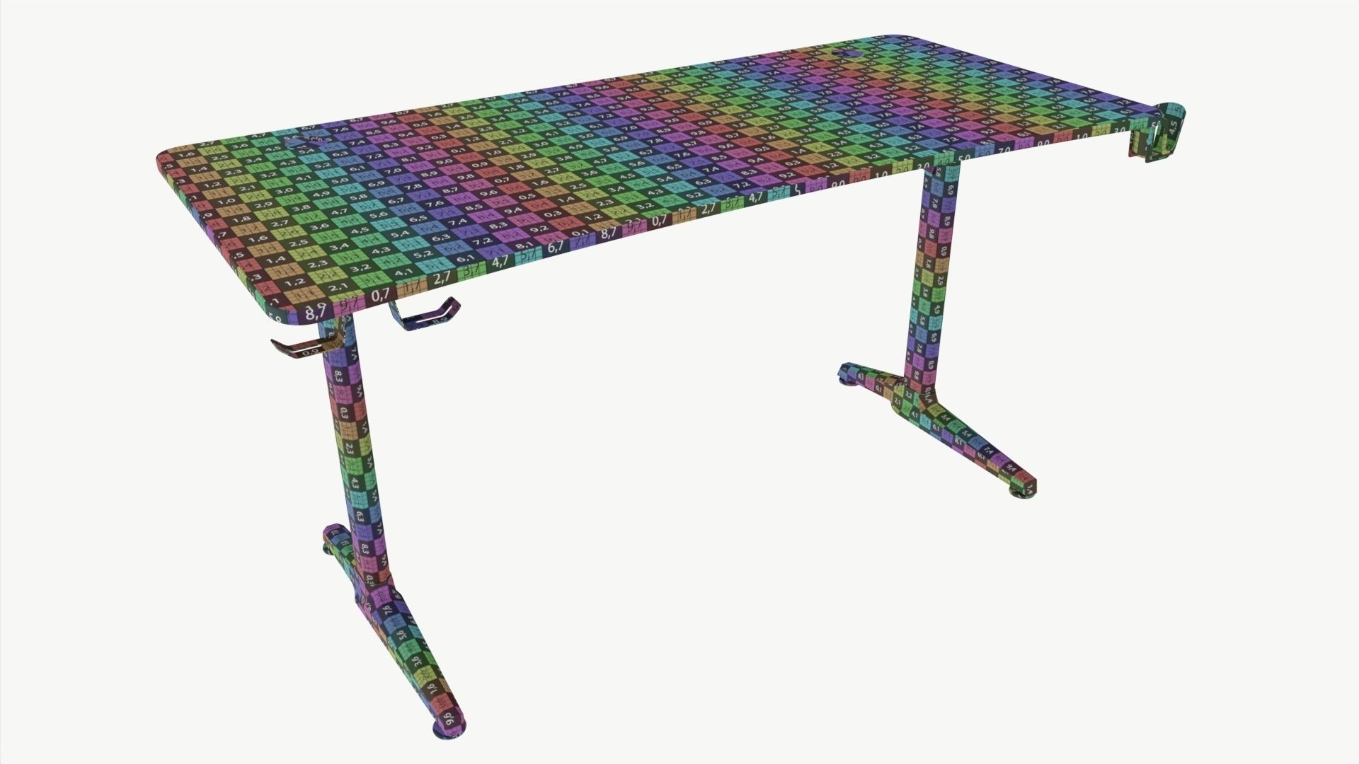 Gaming Computer Desk 60-Inch 3D model_7