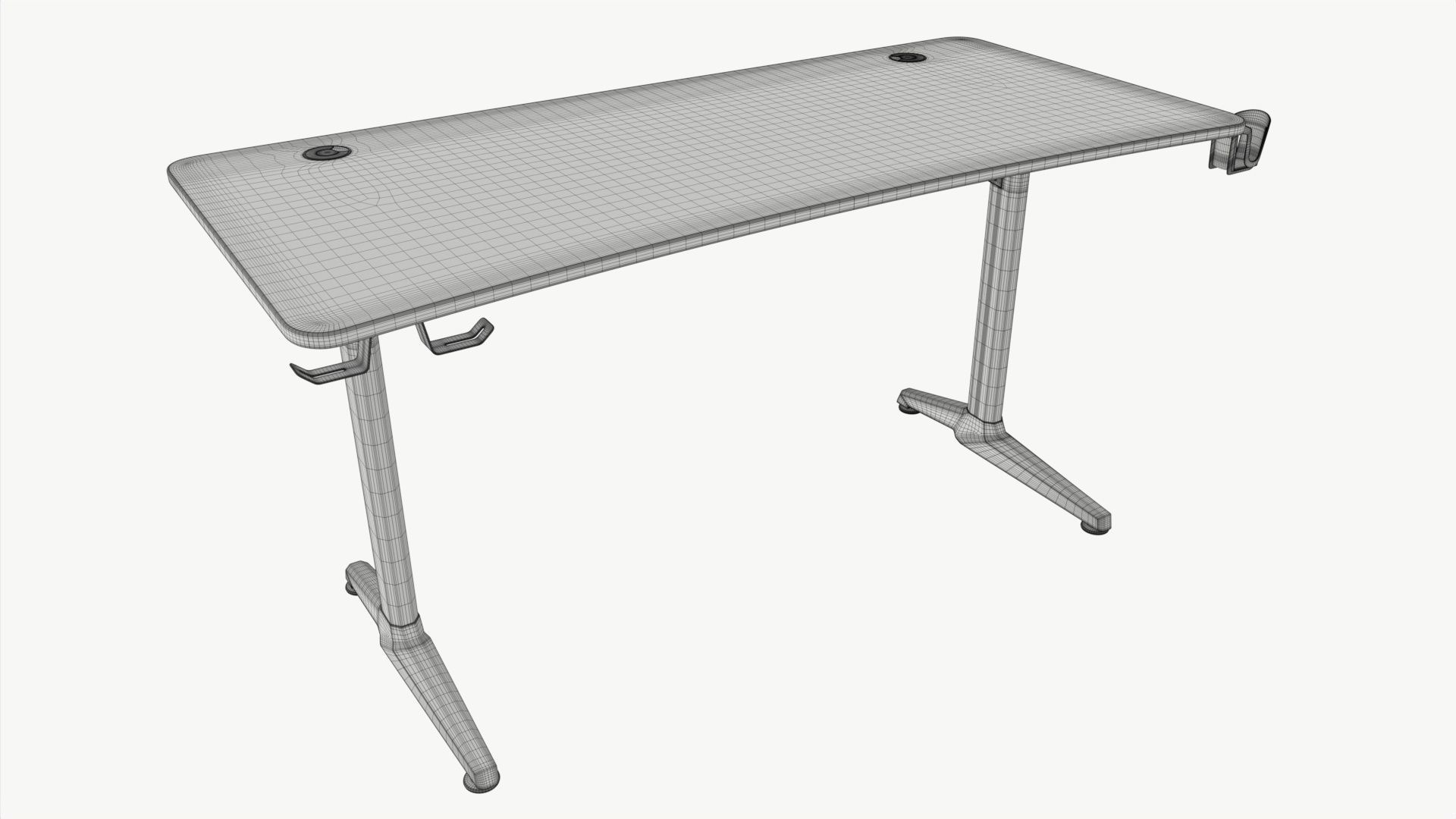 Gaming Computer Desk 60-Inch 3D model_6