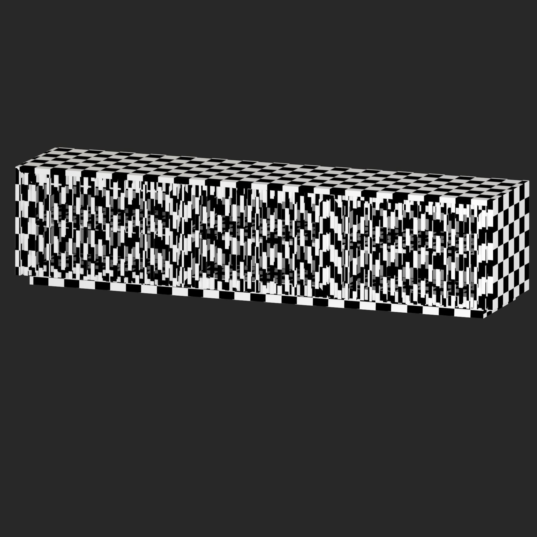 Modern Solid Wood TV Stand 3D model_1