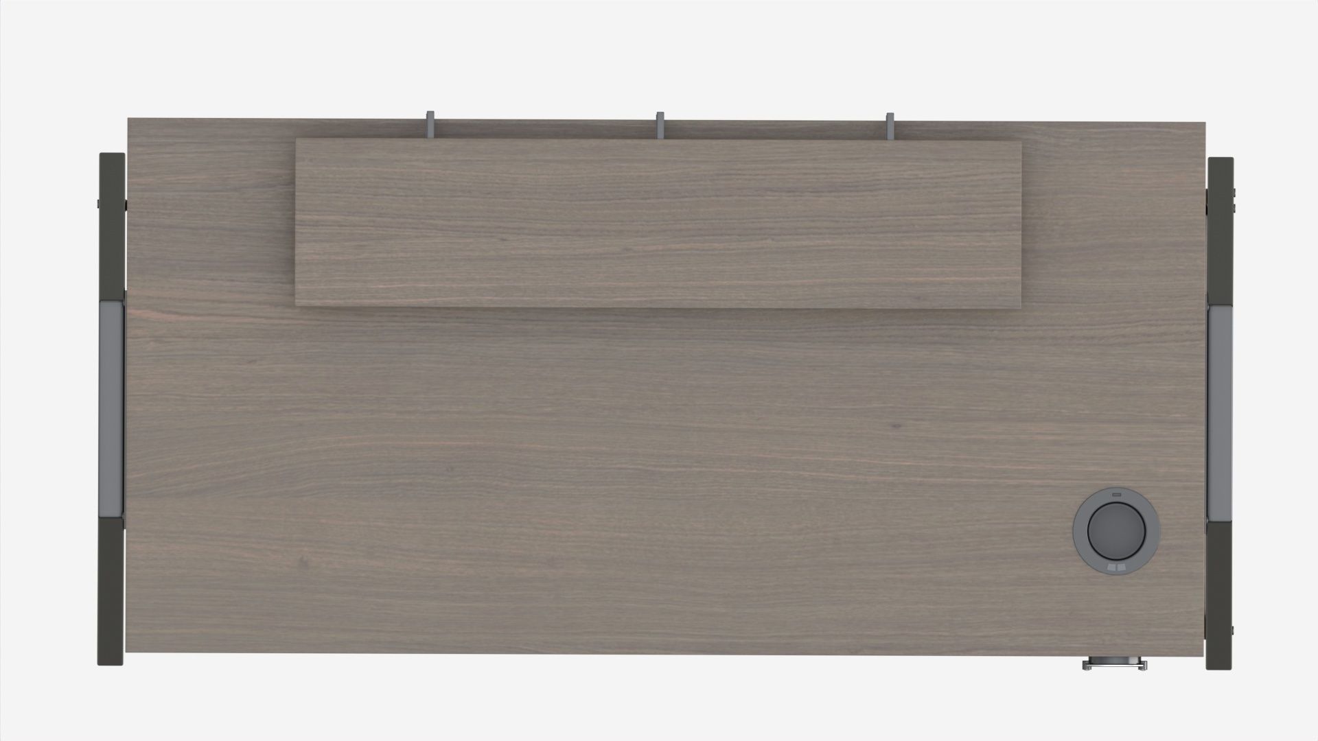 Gaming Computer Desk with Shelf 3D model_5