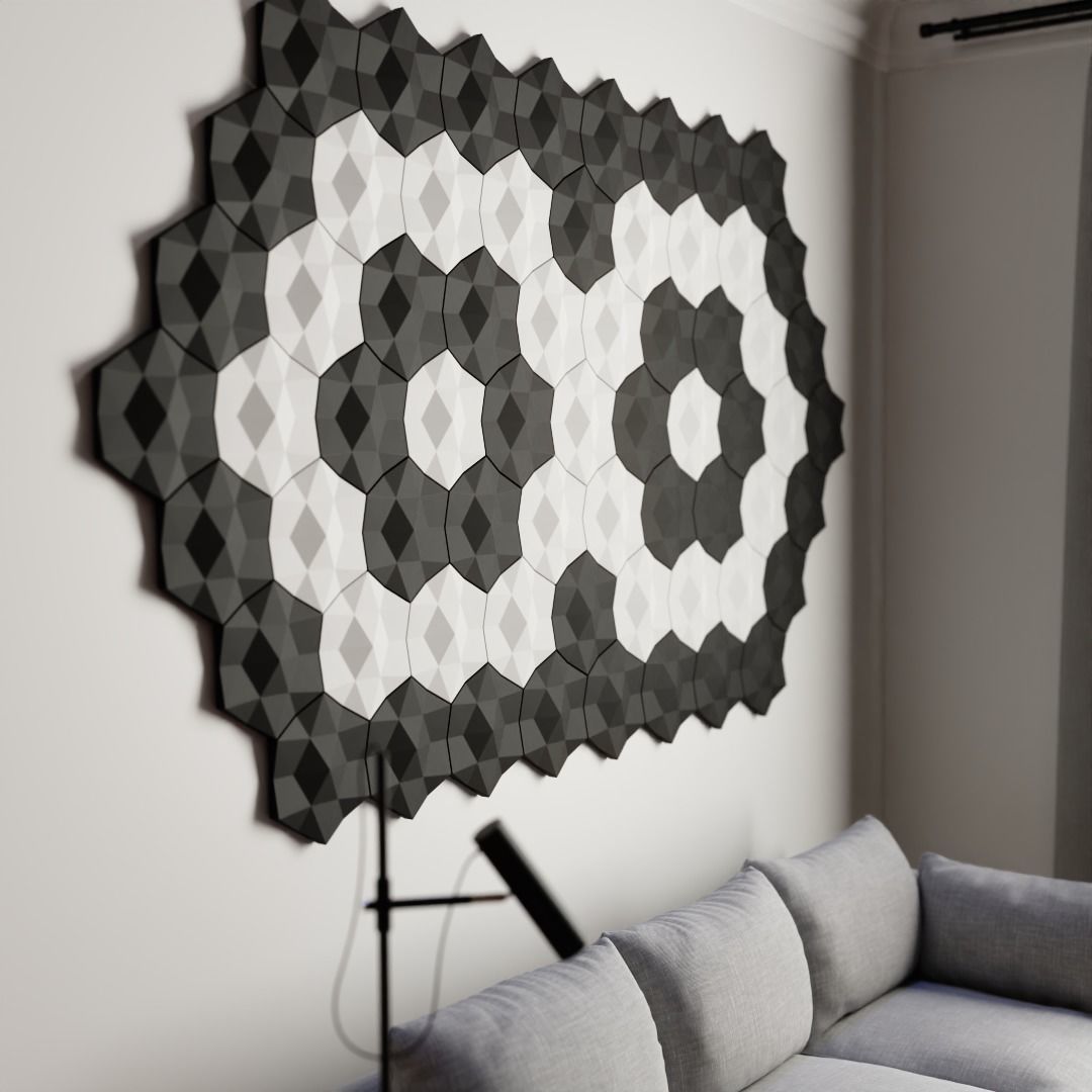 3D Wall Panels Set 3D print model_7