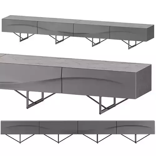 Modern Sintered Stone Rectangle TV Stand
