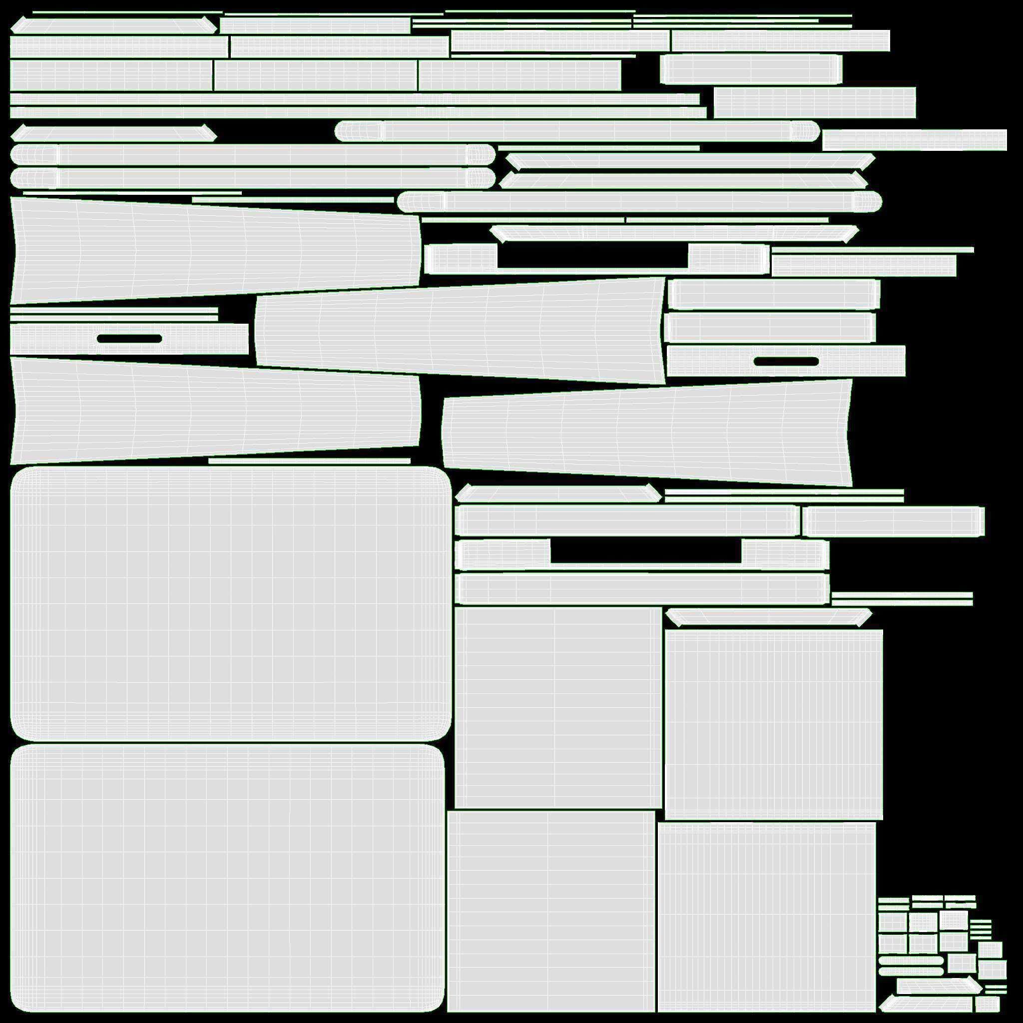 Home Office Workbench Desk with Drawer 3D model_8