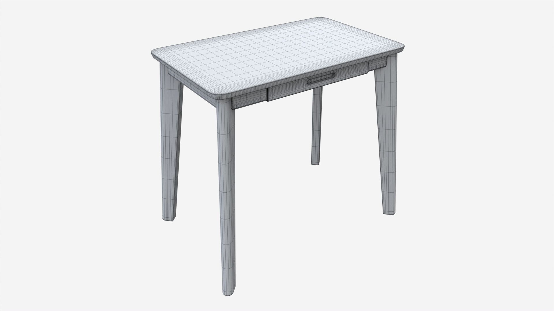 Home Office Workbench Desk with Drawer 3D model_6