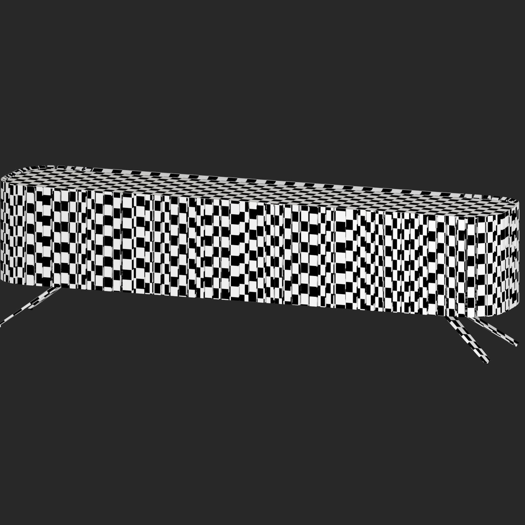 Donicy MidCentury Solid Wood TV Stand 3D model_3