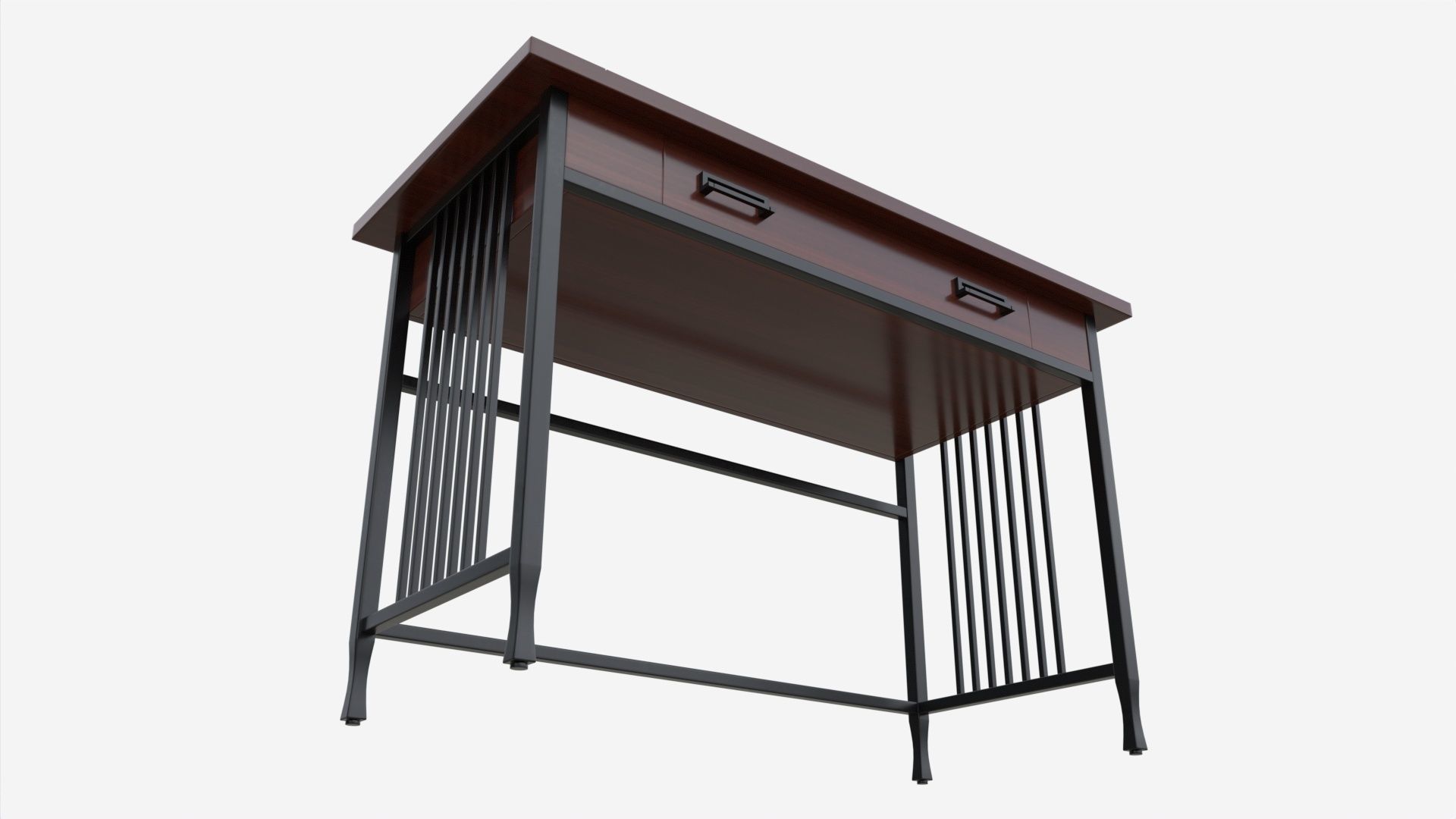 Iron Craft Computer Writing Desk 3D model_3