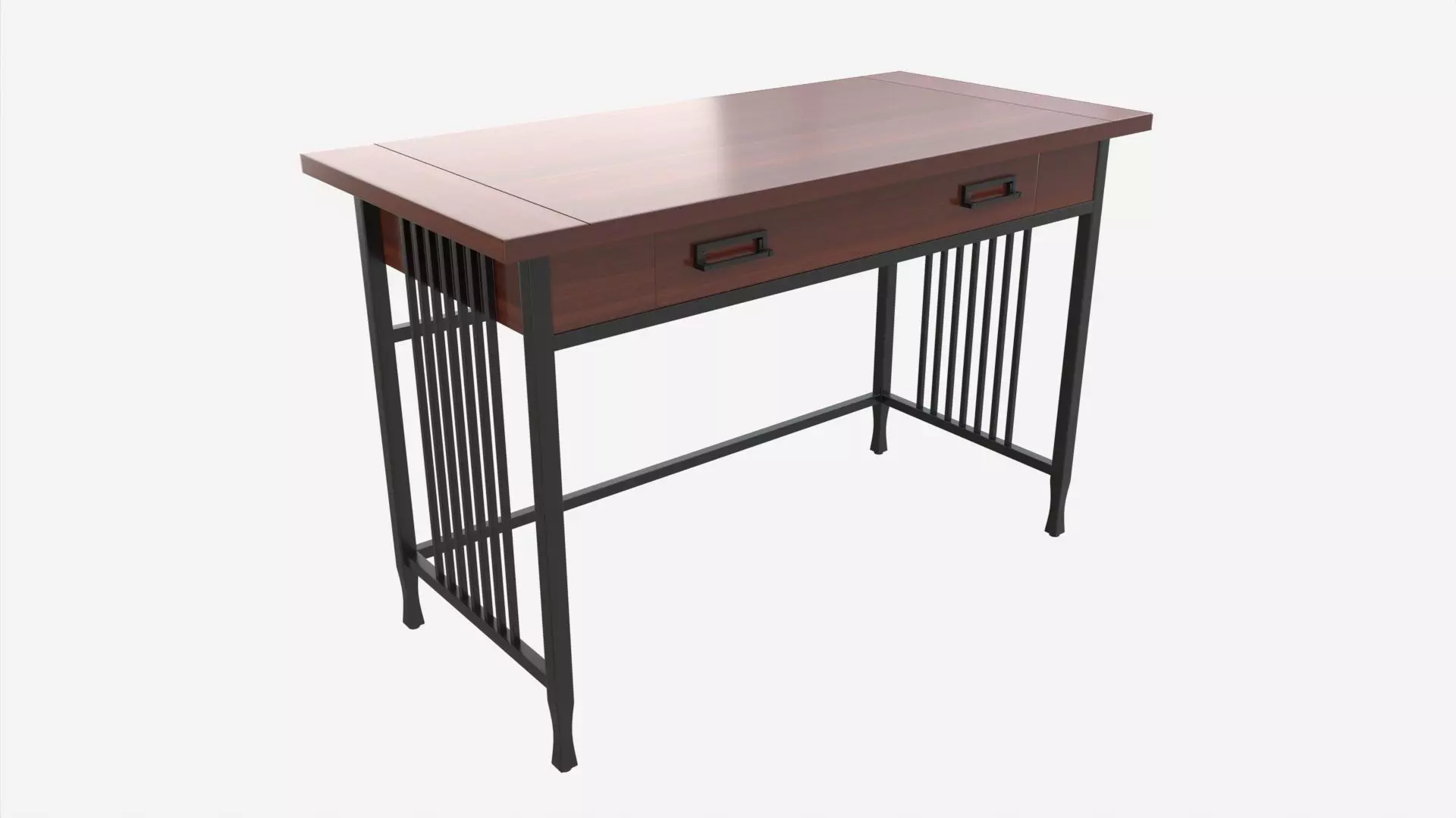 Iron Craft Computer Writing Desk 3D model_0