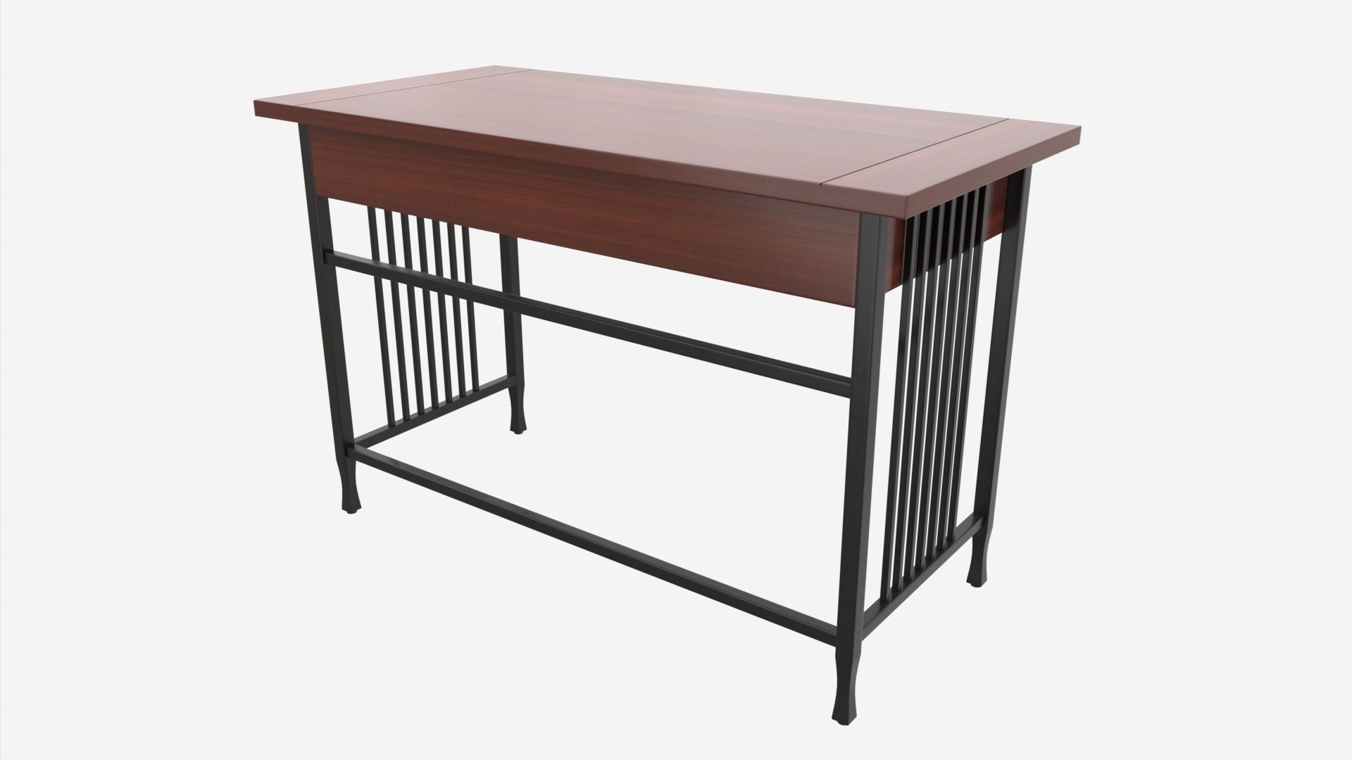 Iron Craft Computer Writing Desk 3D model_1